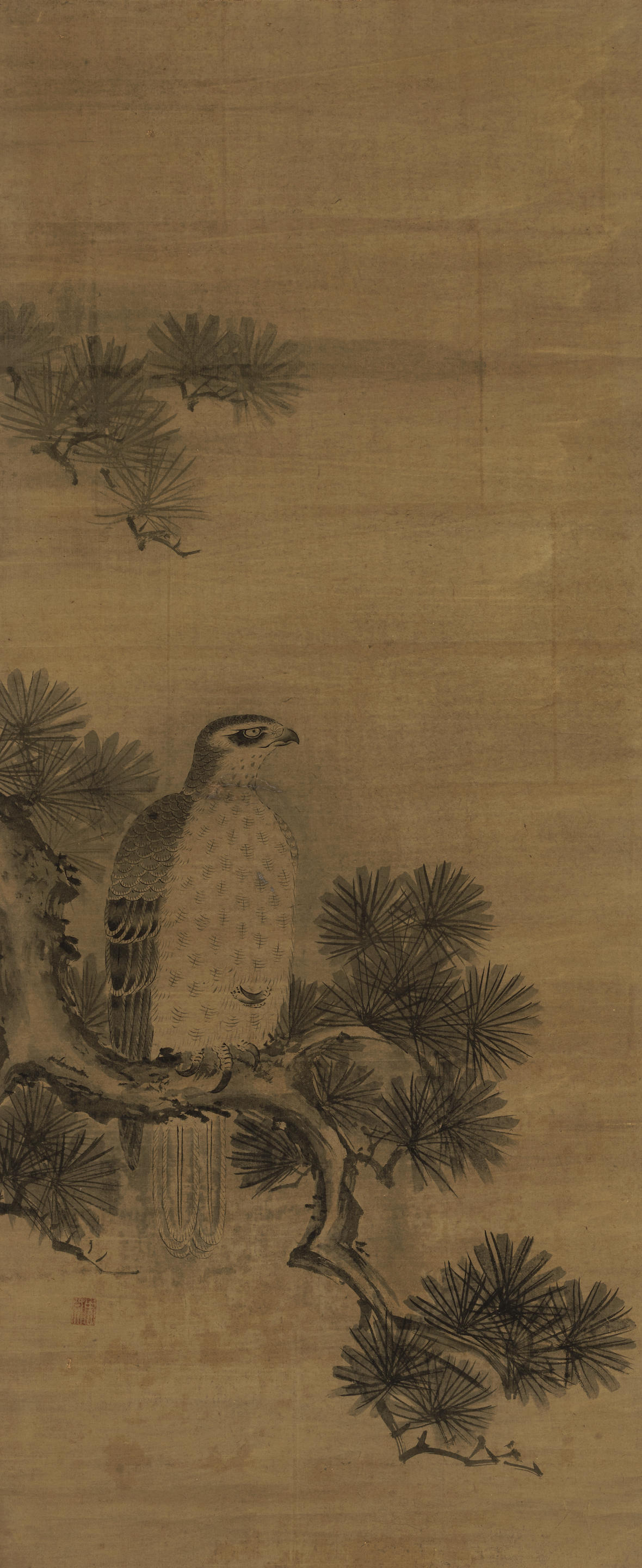 Appraisal: ATTRIBUTED TO KAN TANSHIN MORIMASA - Falcon on a Branch