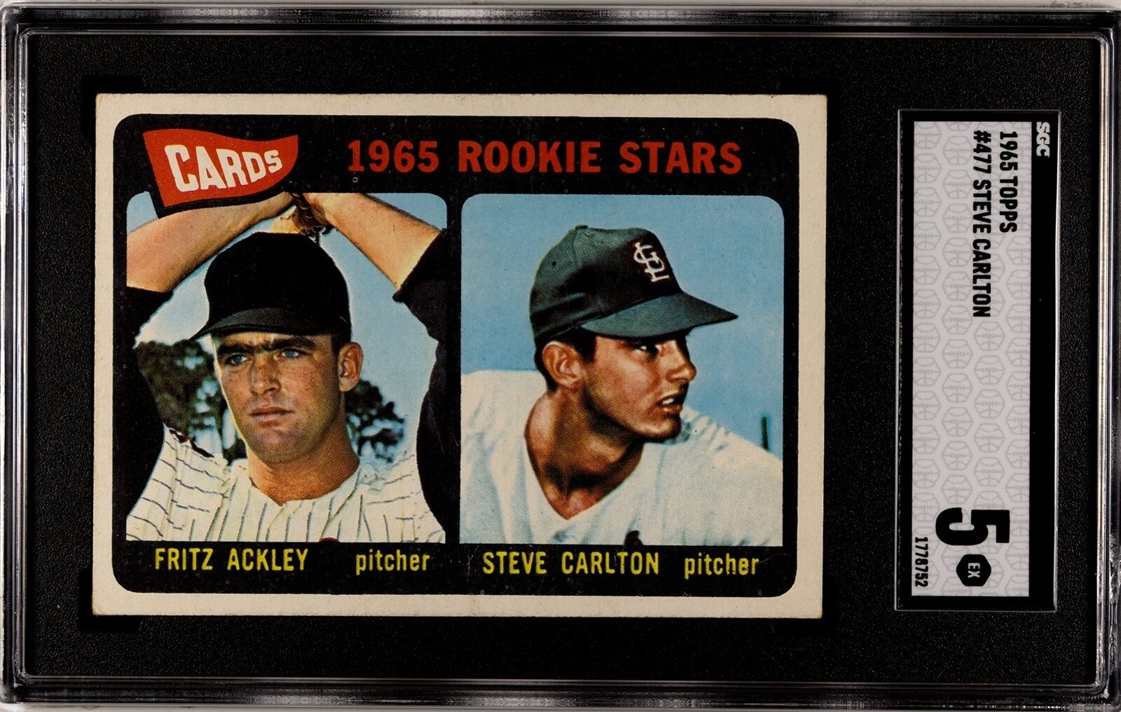 Appraisal: A Topps Steve Carlton Rookie Baseball Card No SGC EX