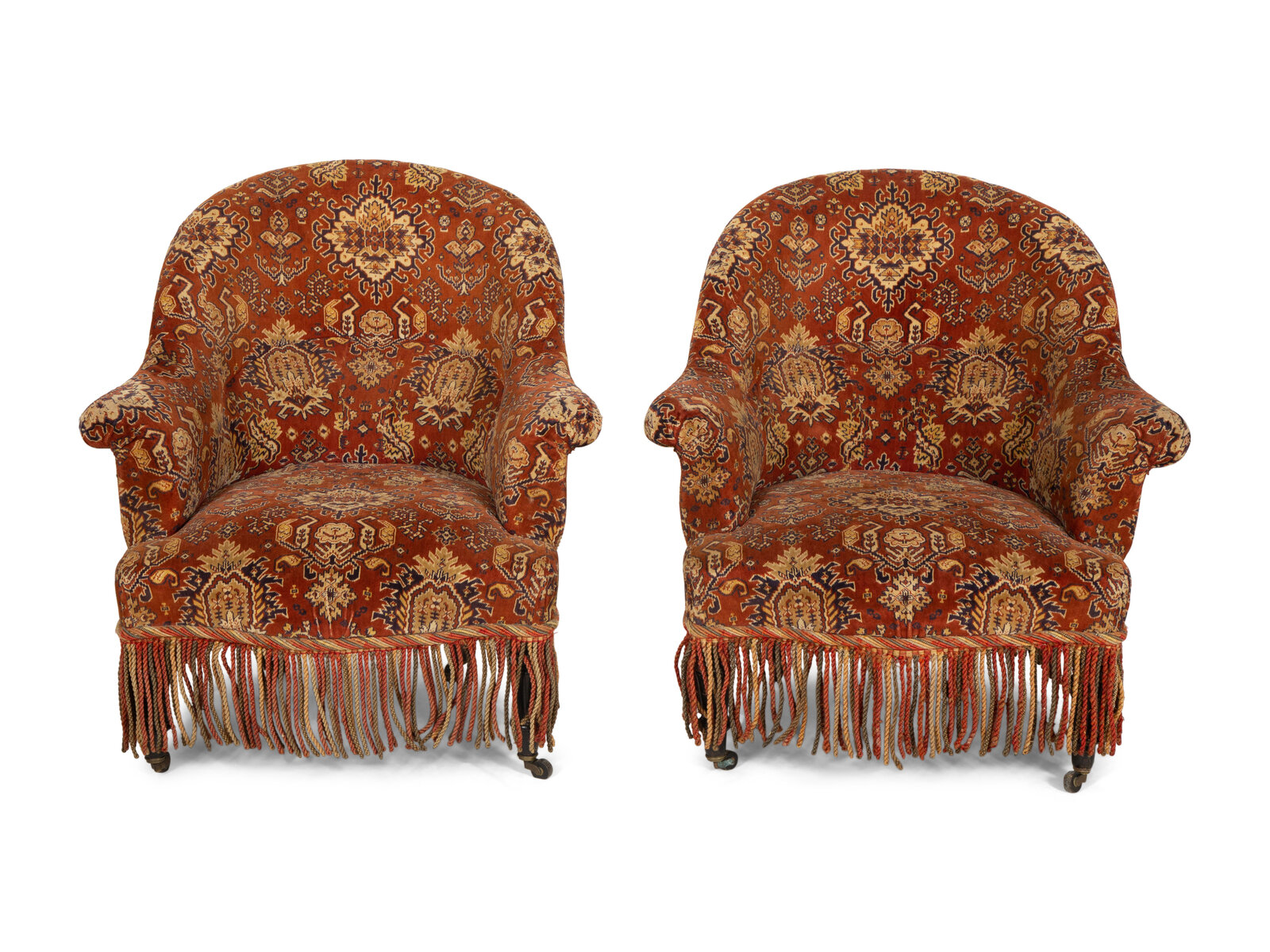 Appraisal: A Pair of English Armchairs Late th Early th Century