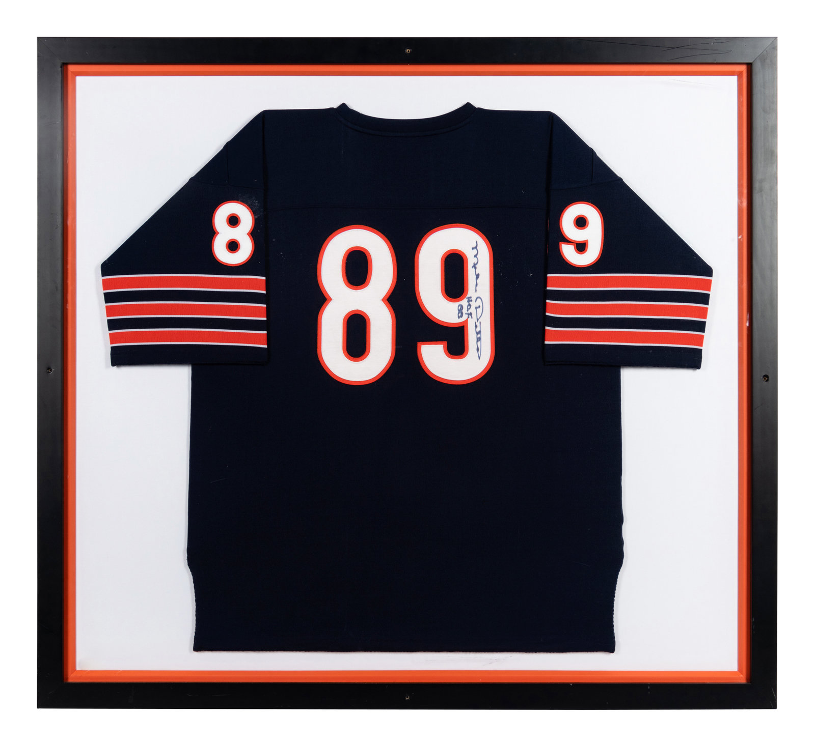 Appraisal: A Mike Ditka Chicago Bears Ceremonial Football Jersey Presentation Formerly