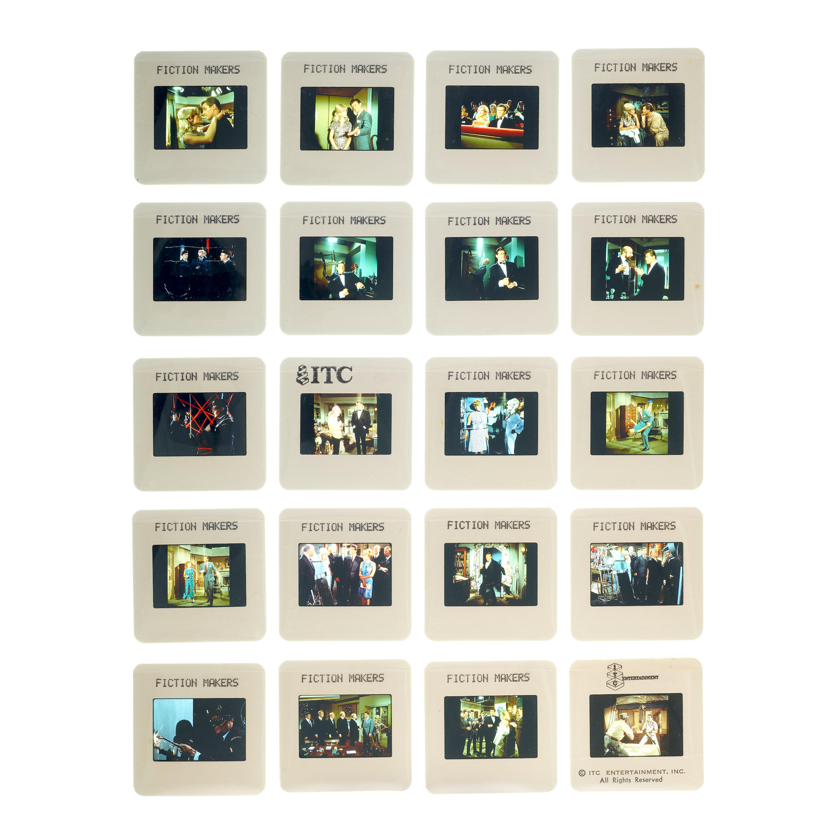 Appraisal: ROGER MOORE SIMON TEMPLAR AND CAST TWENTY SLIDES FROM THE