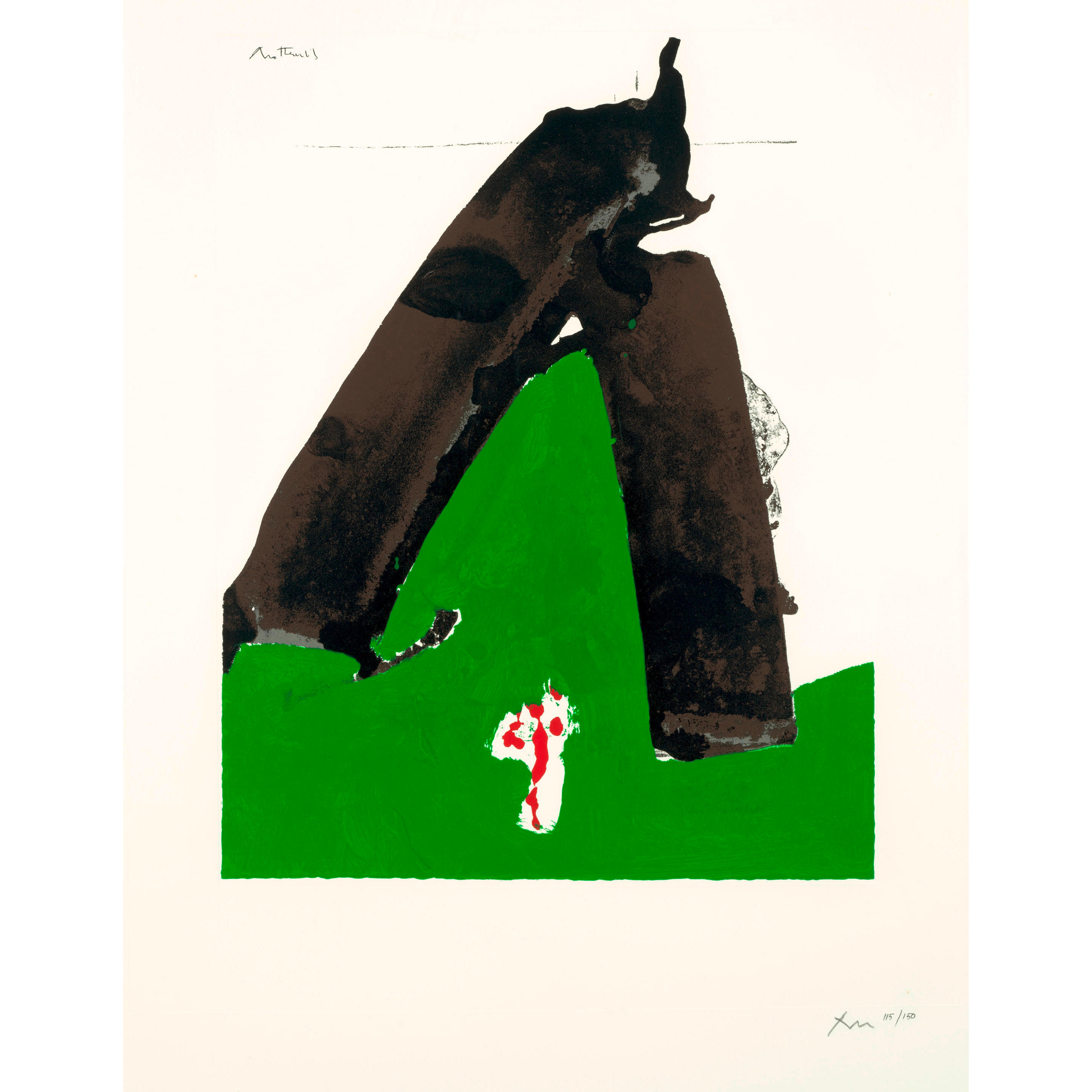 Appraisal: ROBERT MOTHERWELL - Untitled from The Basque Suite Engberg Banach