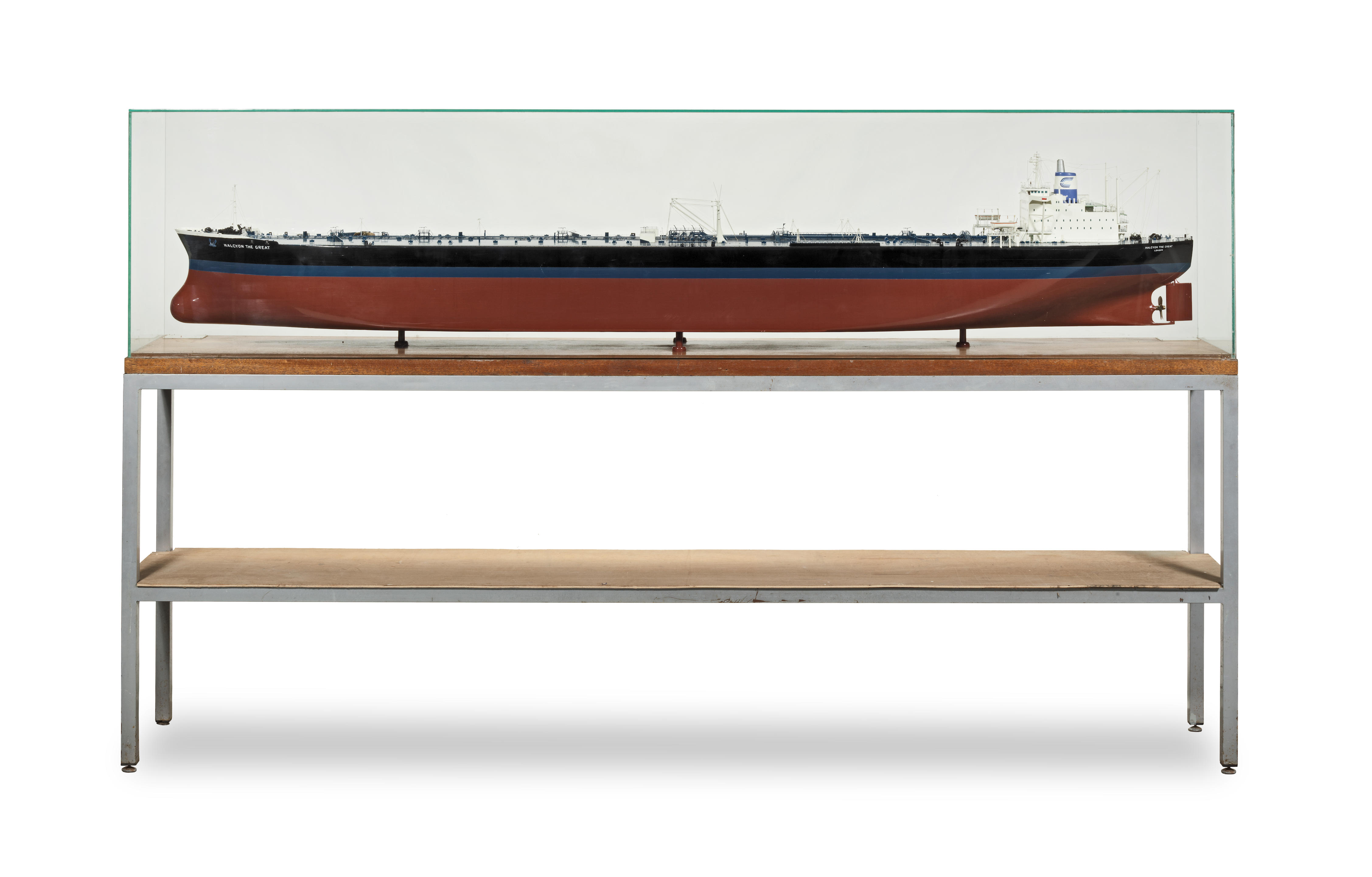 Appraisal: A LARGE SHIPBUILDER'S SCALE MODEL OF THE TANKER HALCYON THE