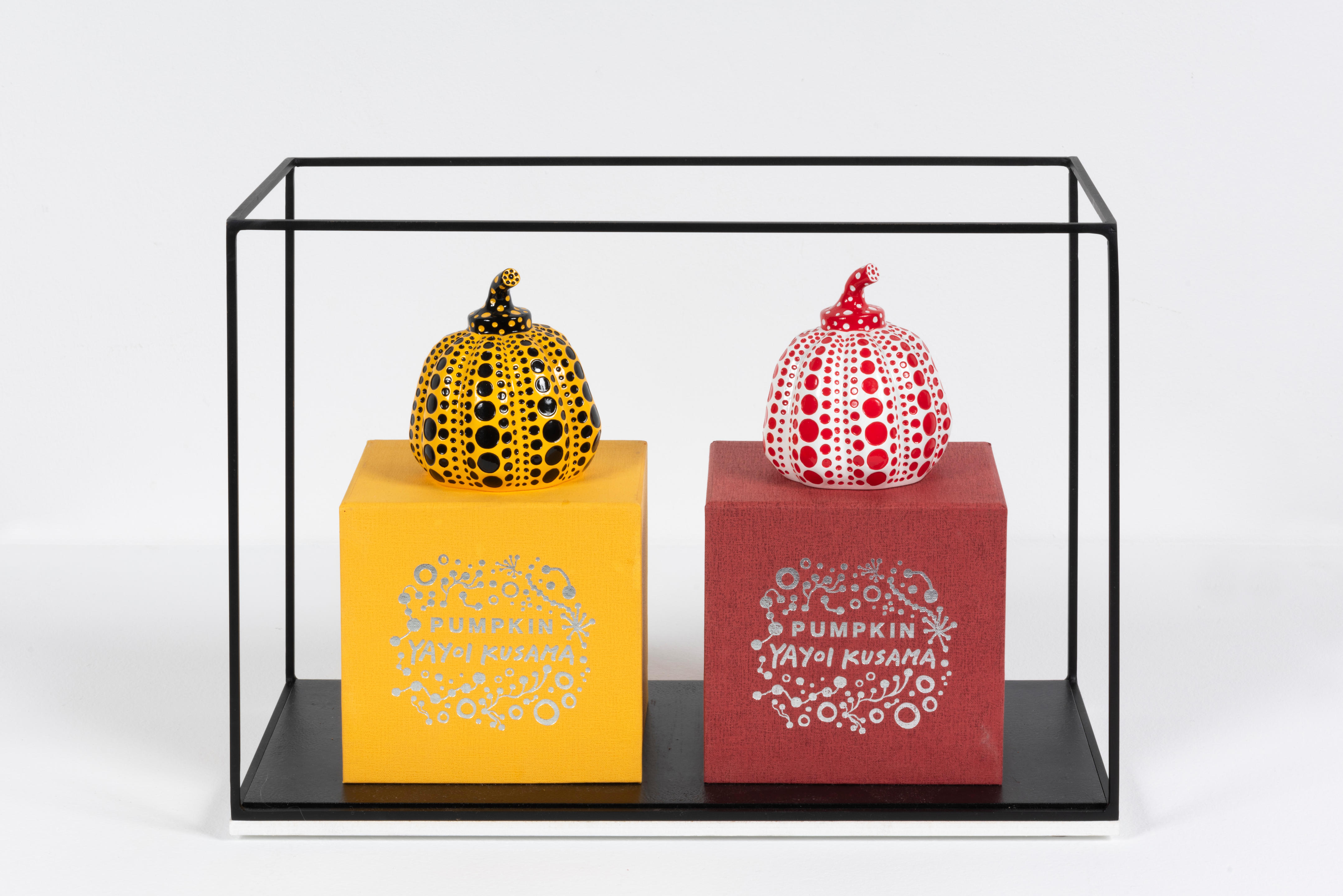 Appraisal: YAYOI KUSAMA BORN Pumpkin Yellow and Black Pumpkin White and