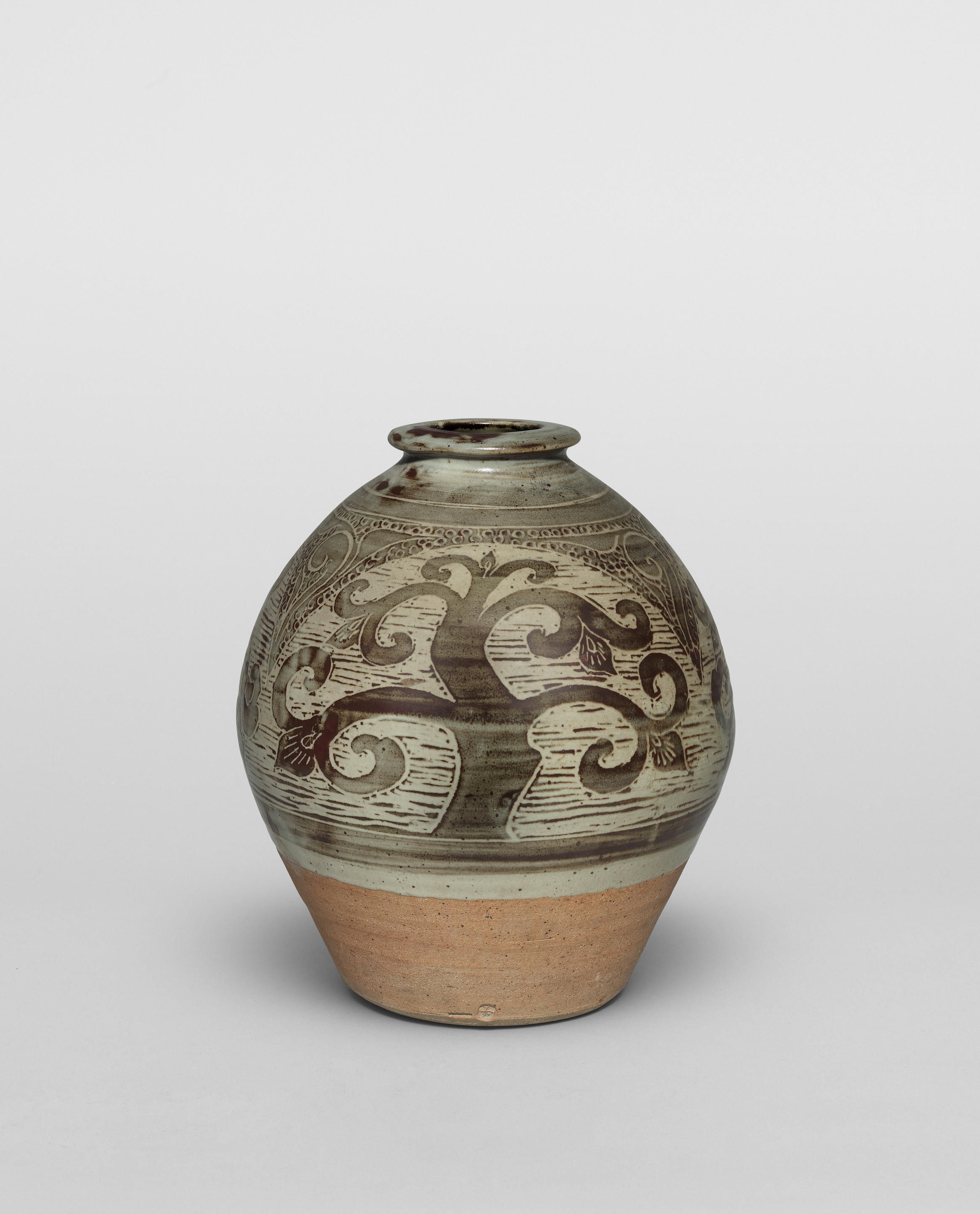 Appraisal: BERNARD LEACH Large vase with 'Tree of Life' design circa