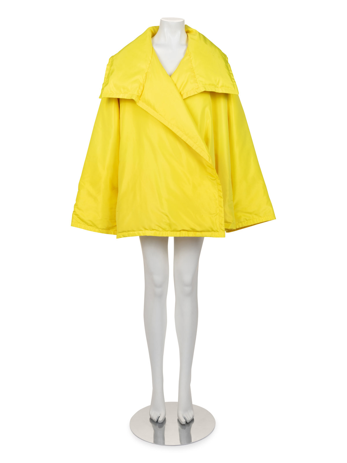 Appraisal: Donna Karan Goose Down Wrap Jacket - s Yellow silk