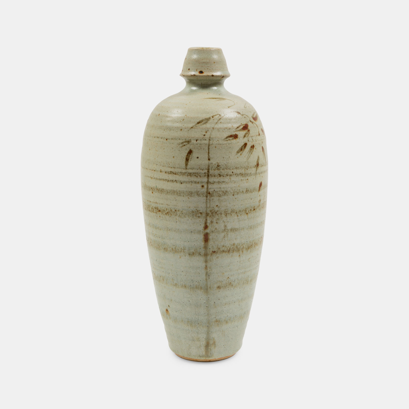 Appraisal: Henry Hammond British - Tall Vase c glazed stoneware with