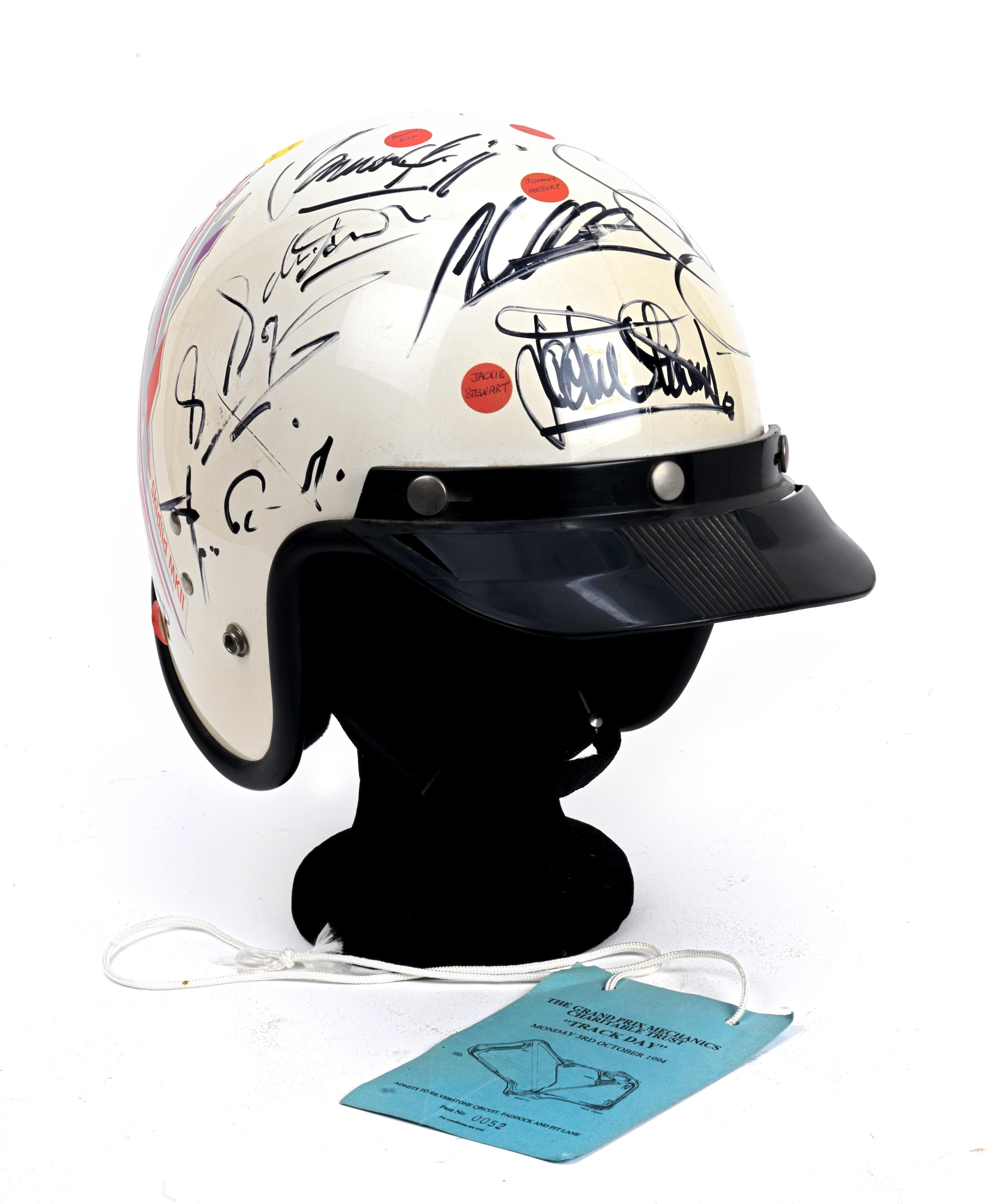 Appraisal: A SIGNED HELMET FROM THE GRAND PRIX MECHANICS TRUST EVENT