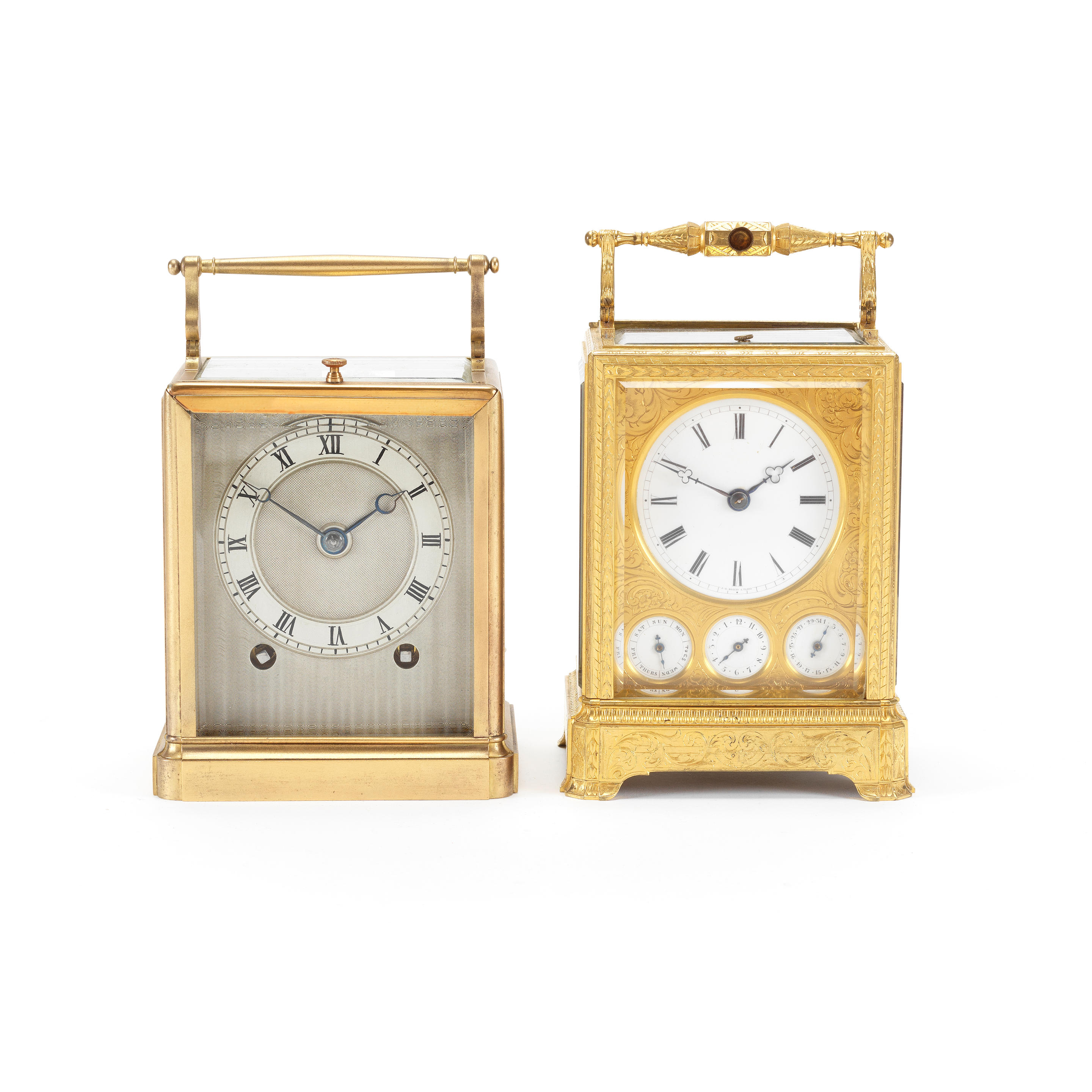 Appraisal: A RARE MID- TH CENTURY FRENCH ONE-PIECE CASED CARRIAGE CLOCK