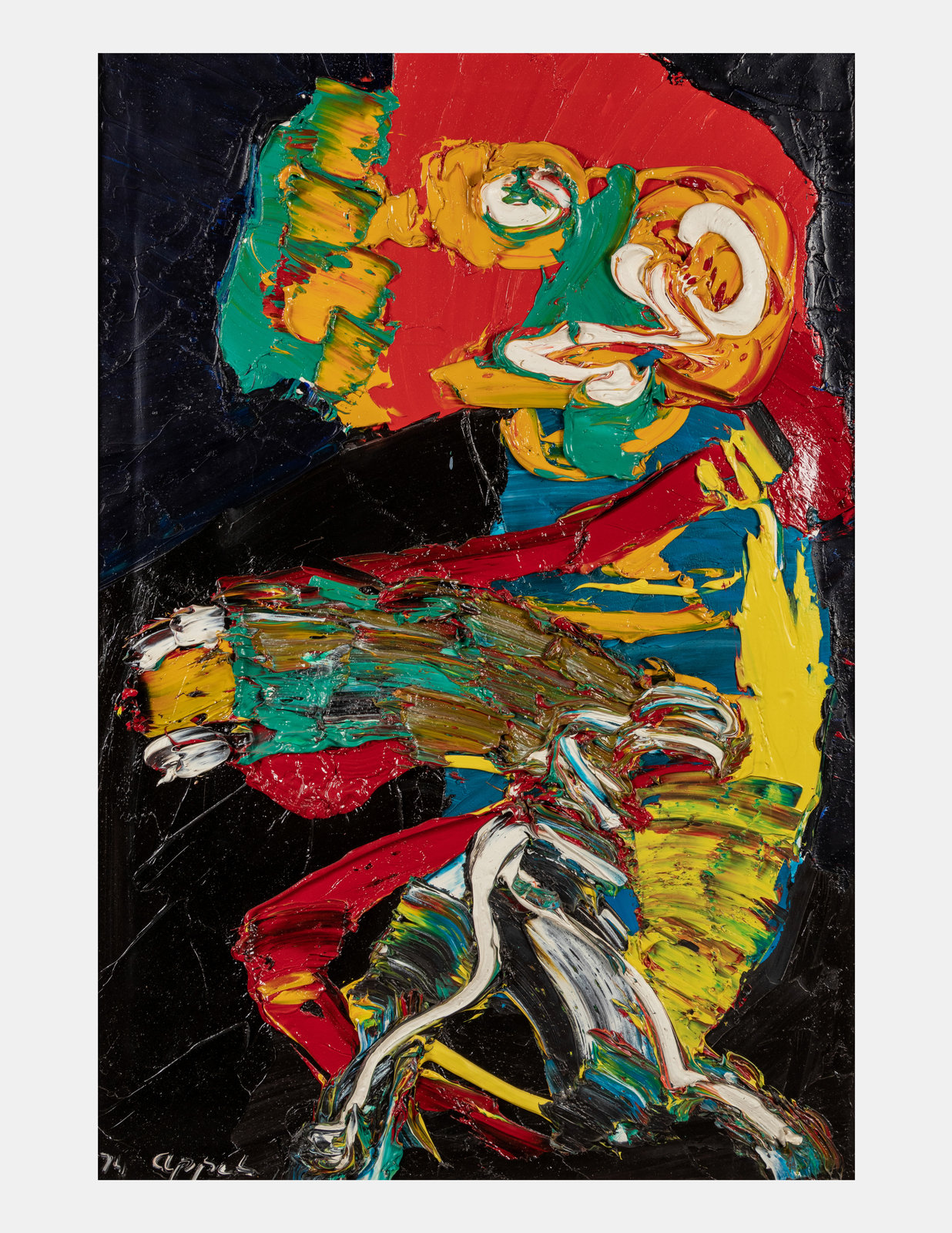 Appraisal: Karel Appel Dutch Untitled Figure oil on canvas signed K