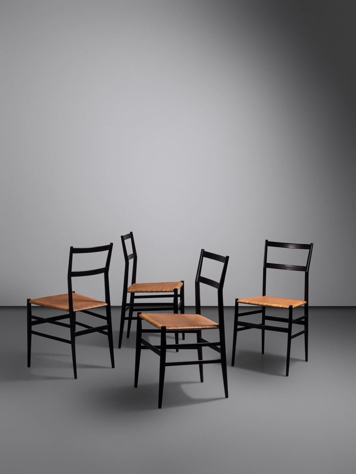 Appraisal: Gio Ponti - Set of Four 'Superleggera' Chairs c Cassina