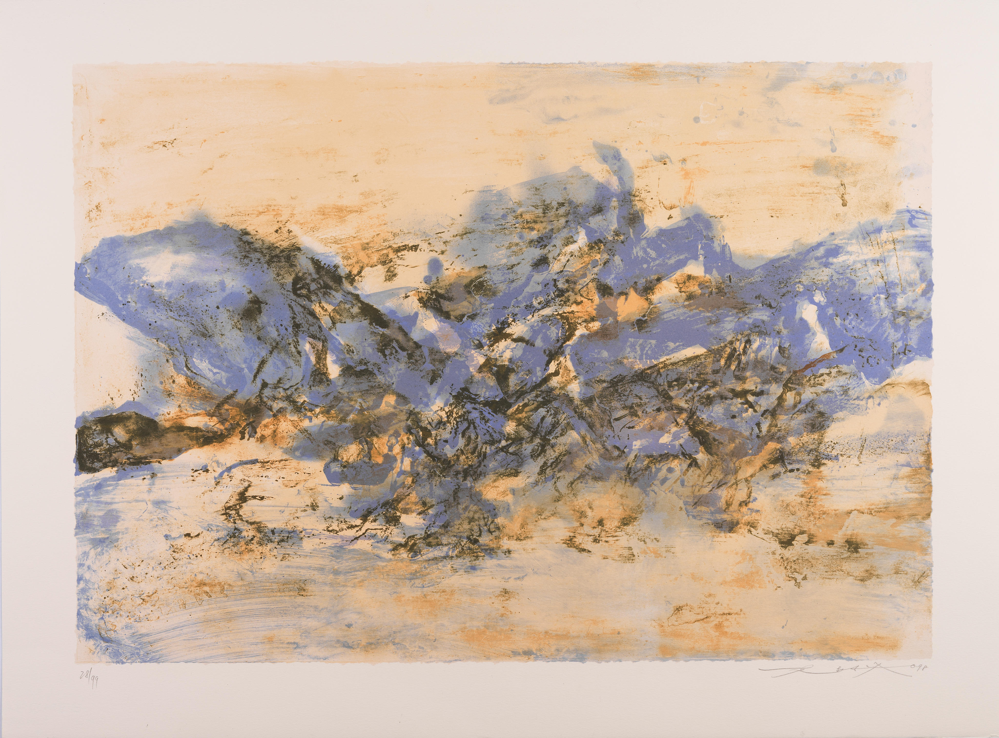 Appraisal: ZAO WOU KI - SANS TITRE Agerup Lithographie en couleurs