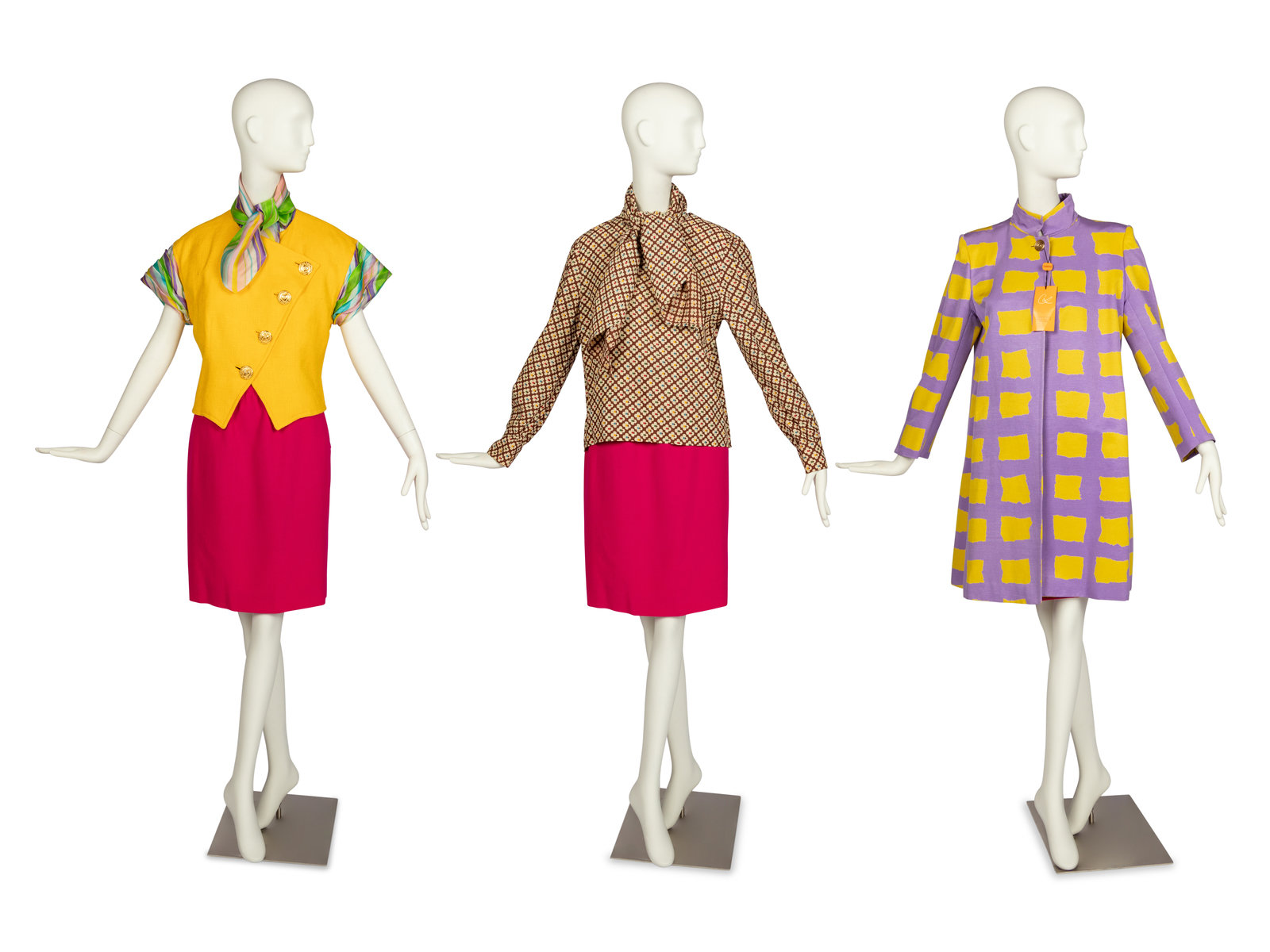 Appraisal: Four Christian Lacroix Pieces s THE FIRST Yellow viscose blend