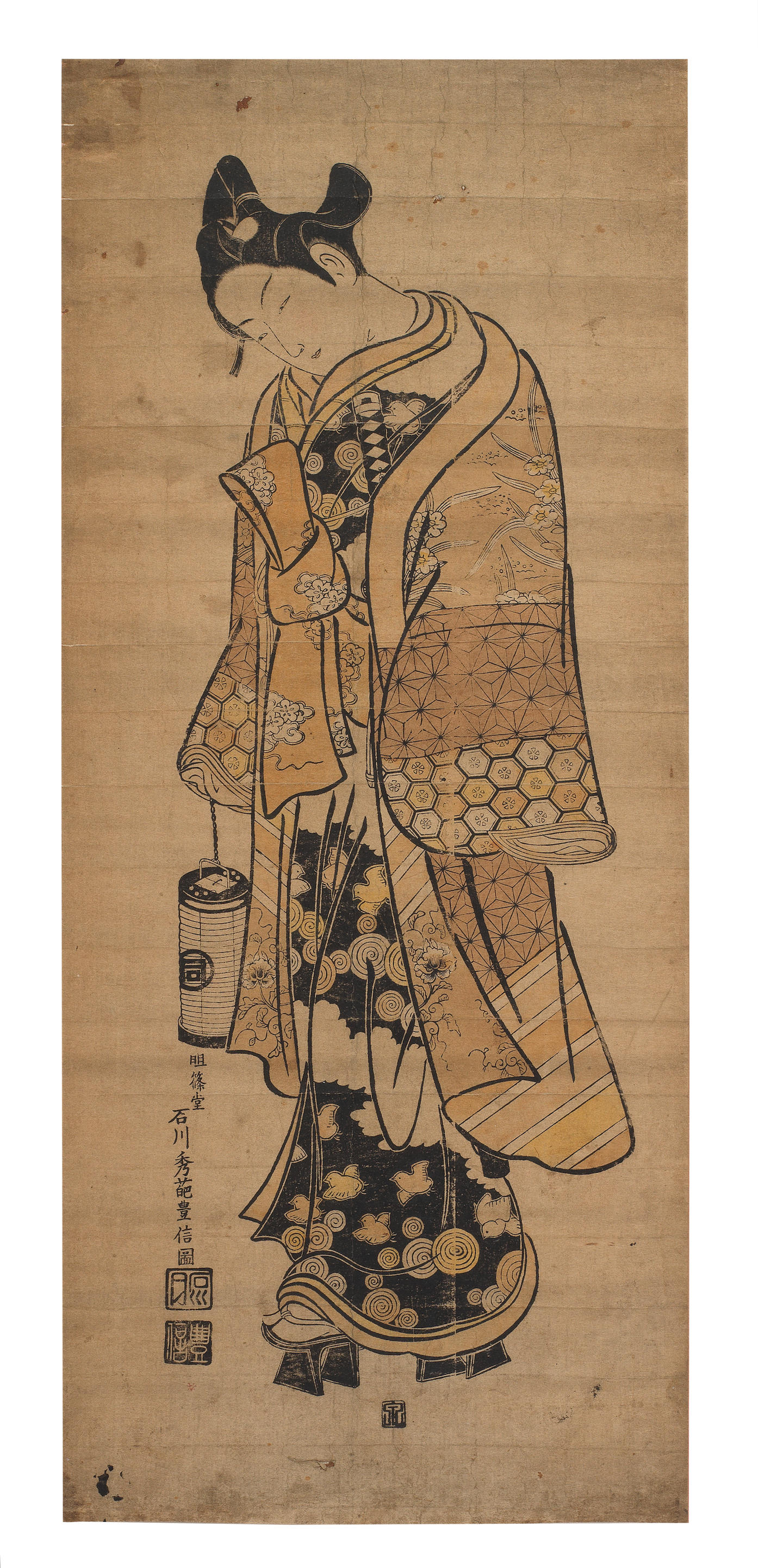 Appraisal: ISHIKAWA TOYONOBU - Edo period - circa A woodblock print