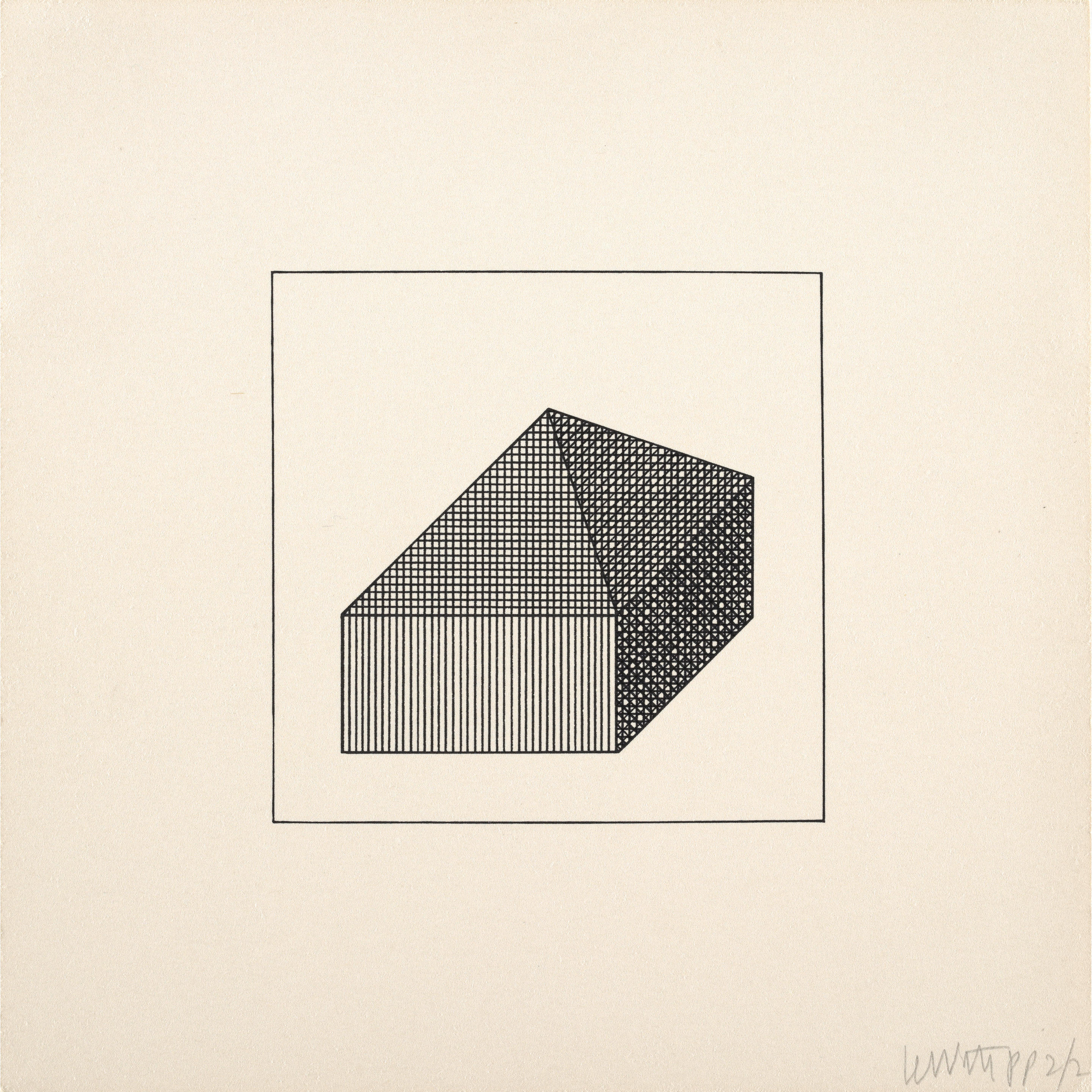 Appraisal: SOL LEWITT - Plate from Twelve Forms Derived from a