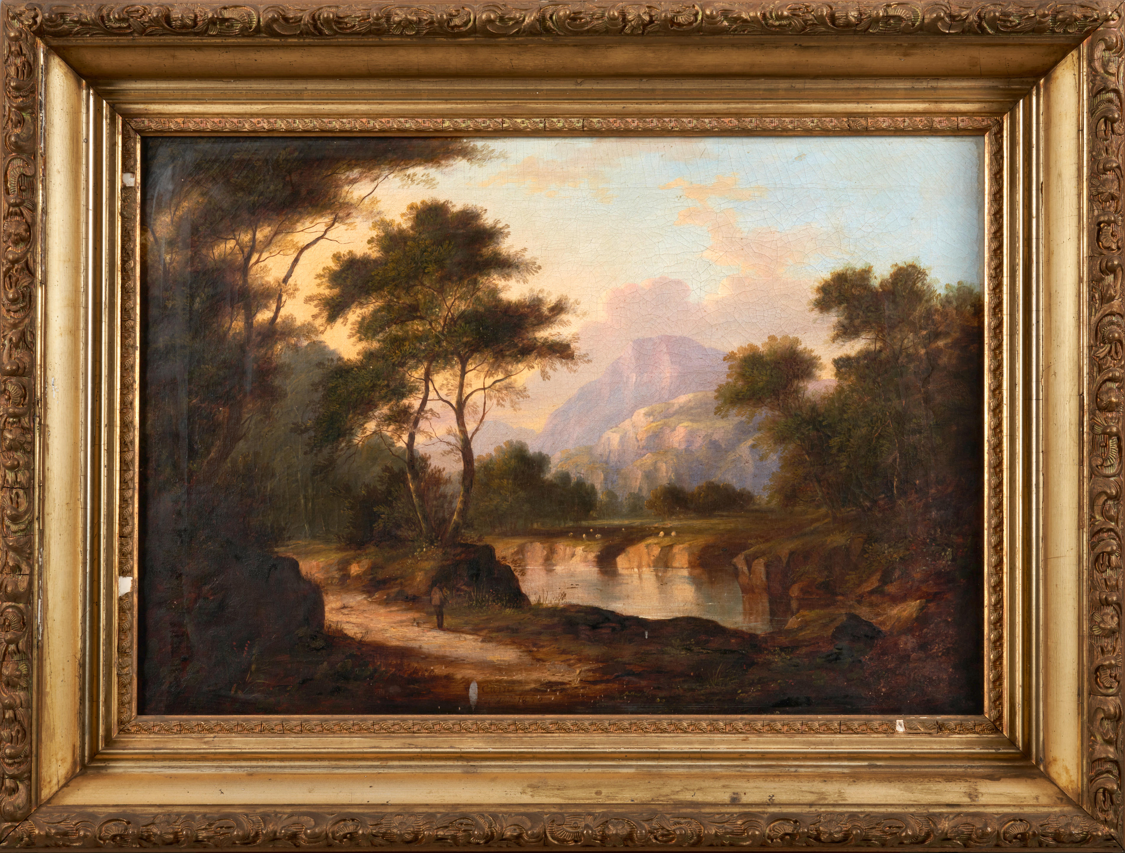 Appraisal: WILLIAM BOSWELL CURRIE SCOTTISH CIRCA - Romantic Landscape Near Edinburgh