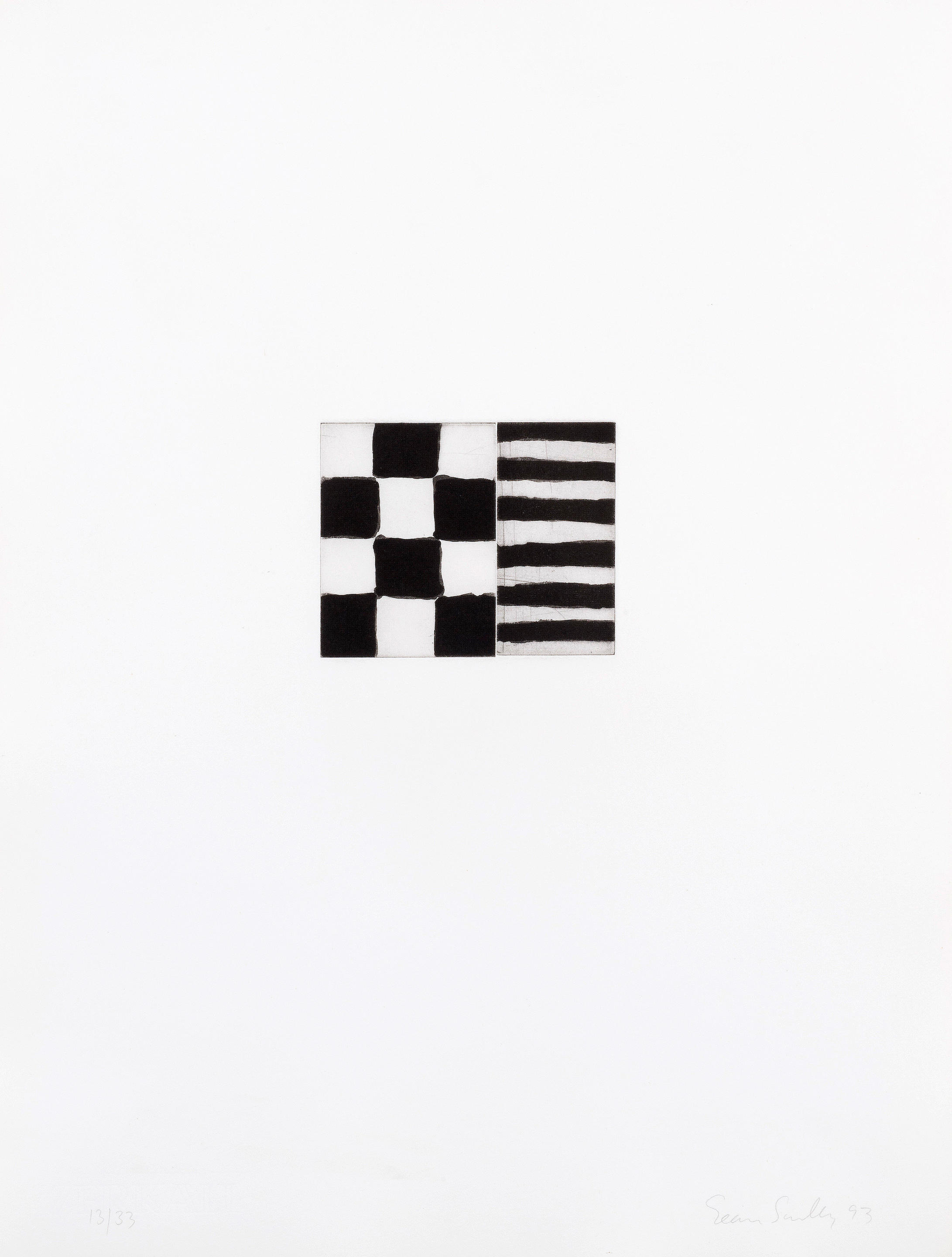 Appraisal: SEAN SCULLY BORN Simples Eau-forte Sign e dat e et