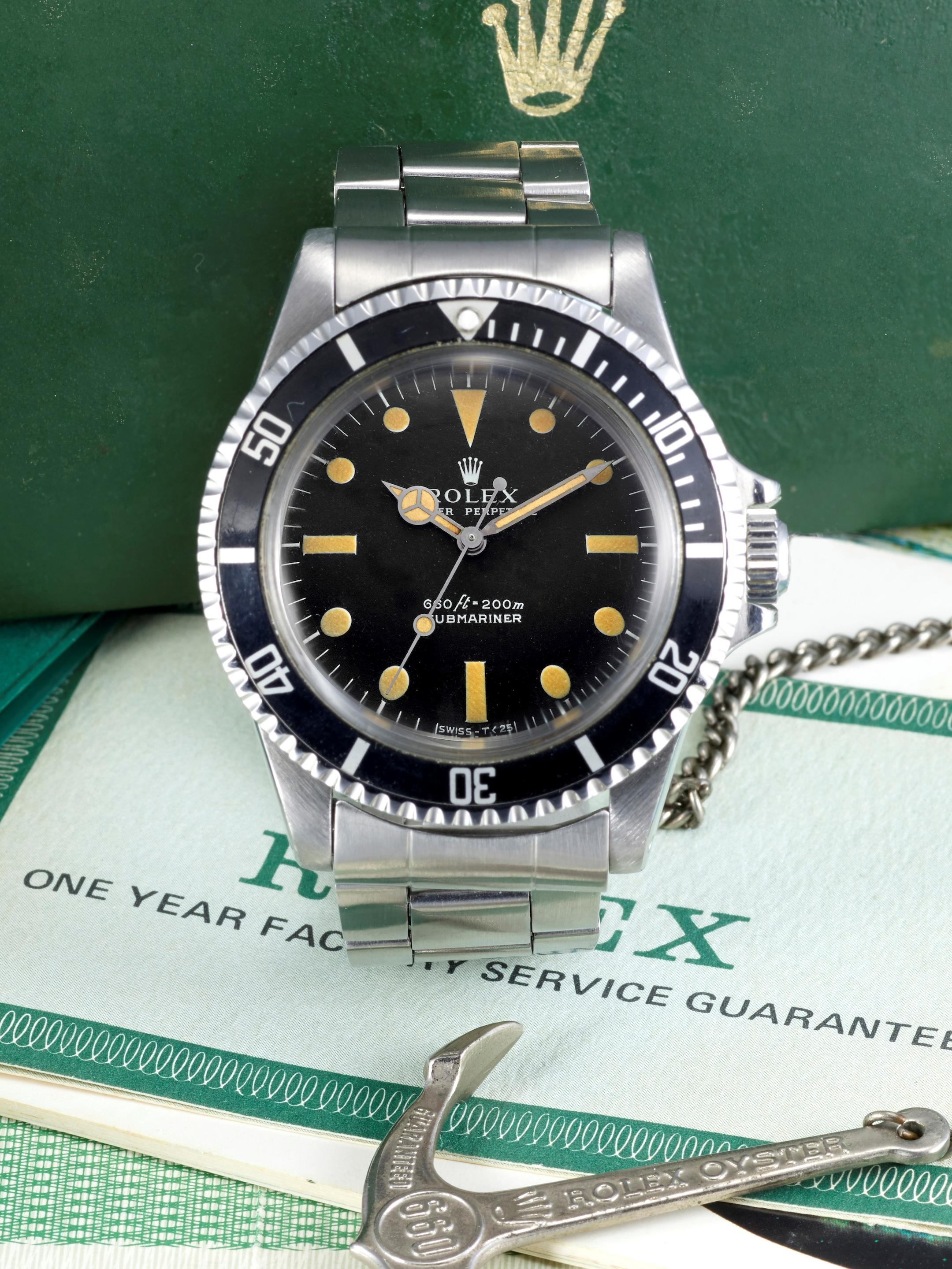 Appraisal: ROLEX SUBMARINER REF A RARE AND COMPLETE STAINLESS STEEL BRACELET