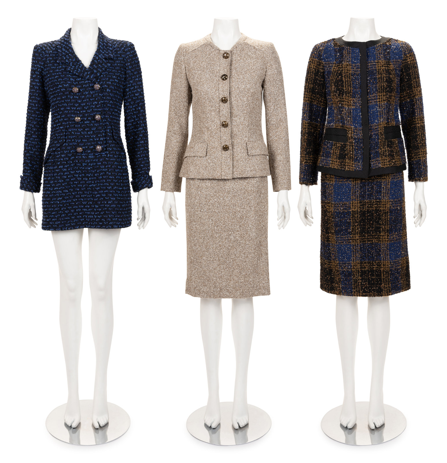 Appraisal: Five Designer Items Carolina Herrera Skirt Suit Oscar de la