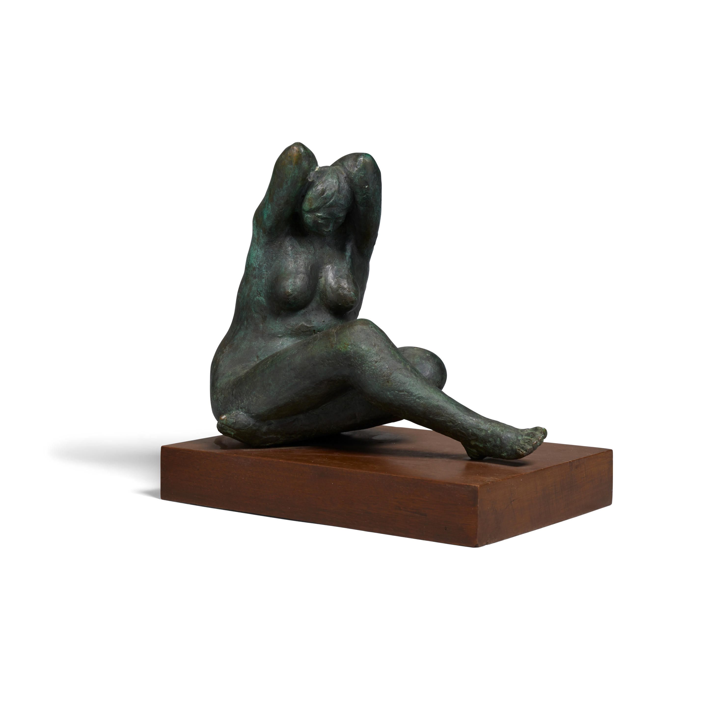 Appraisal: FELIPE CASTA EDA BORN Mujer Desnuda patinated bronze on wood