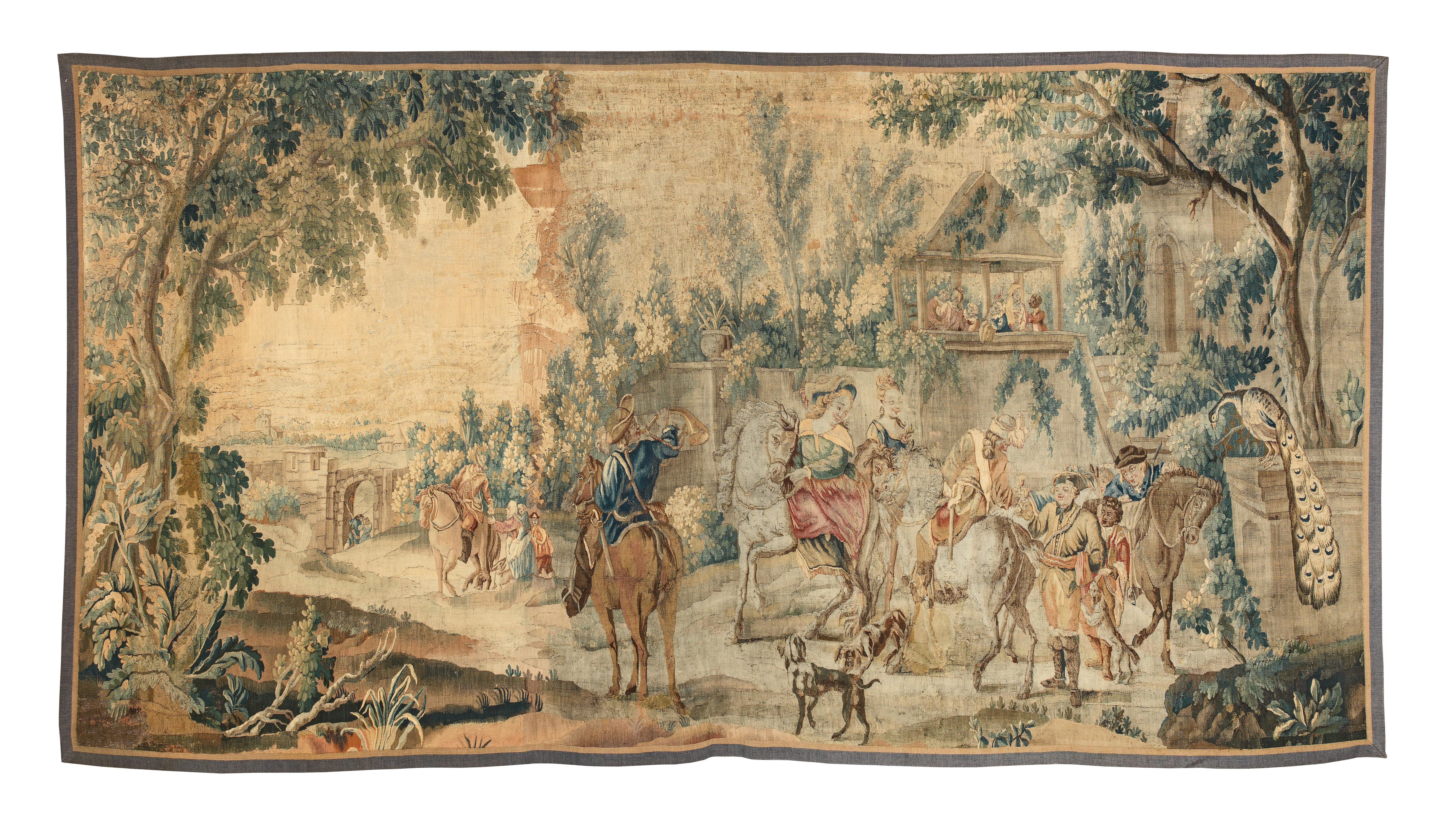 Appraisal: AN AUBUSSON TAPESTRY French th century The main field depicting