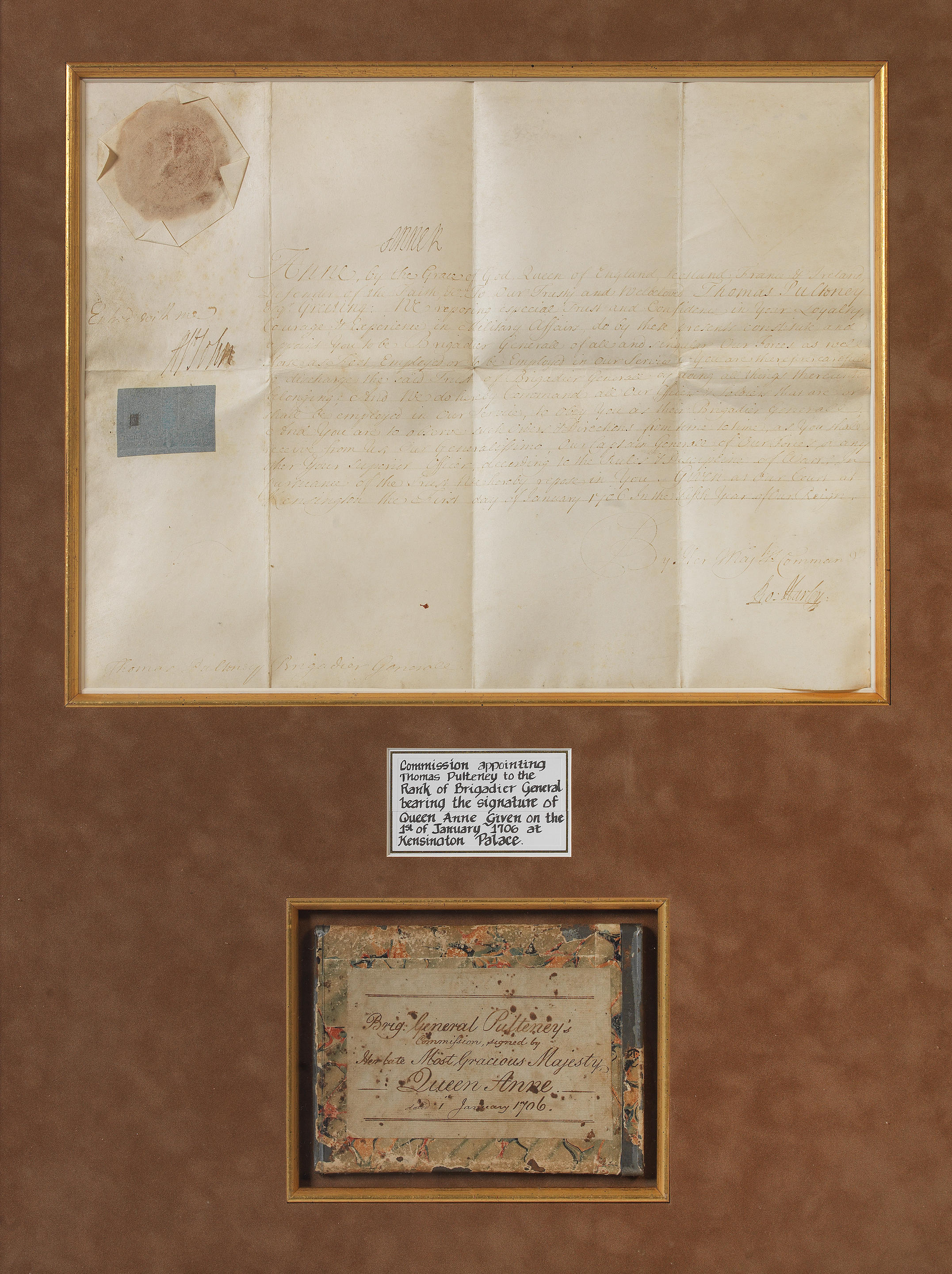 Appraisal: A QUEEN ANNE PERIOD OFFICER'S COMMISSION TO THOMAS PULTENEY APPOINTING