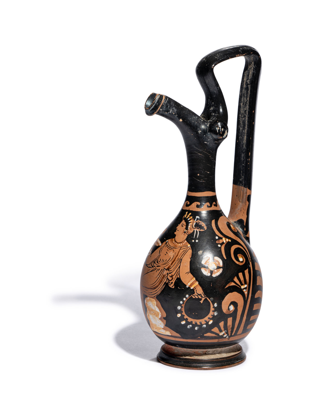 Appraisal: An Apulian Red-Figured Epichysis Circa th Century B C Height