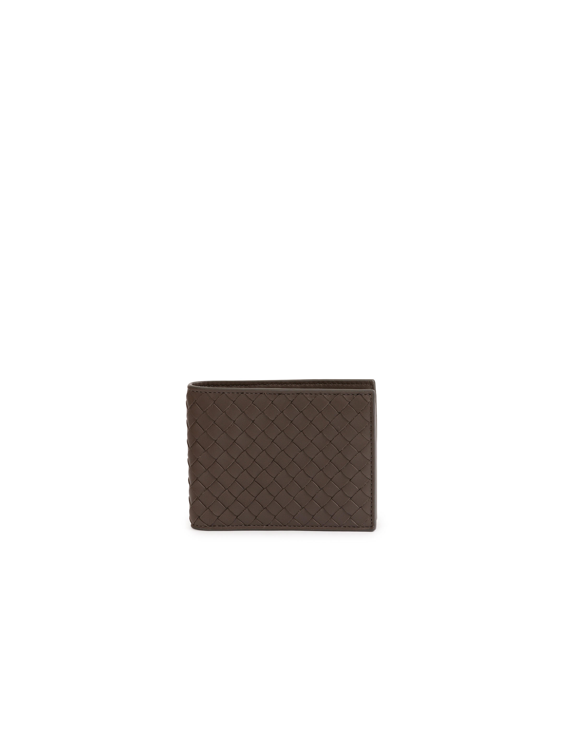 Appraisal: BOTTEGA VENETA GRAY BI-FOLD WALLET WITH COIN PURSE Intrecciato nappa