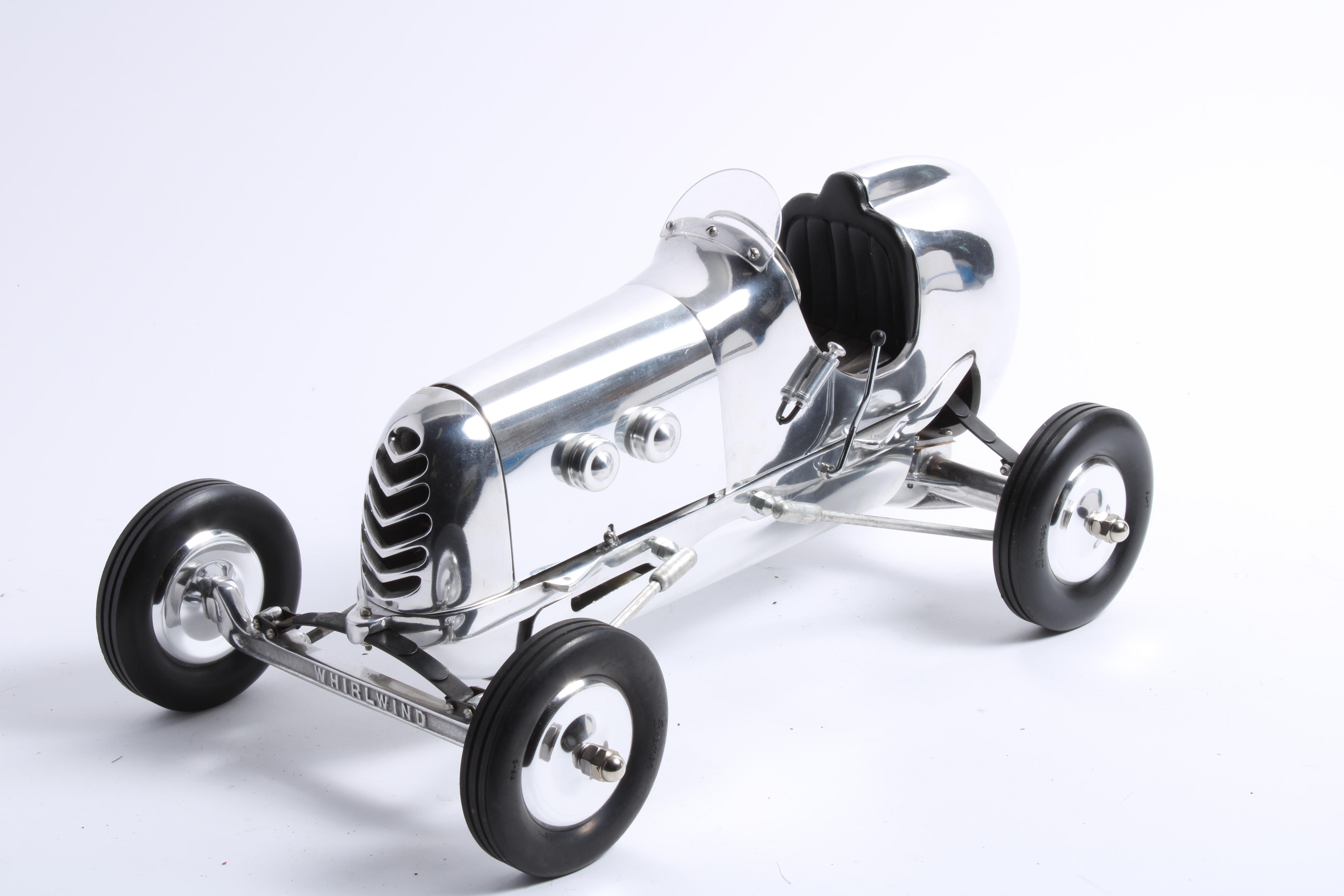 Appraisal: A REPLICA BREMER WHIRLWIND GAS POWERED TETHER RACING CAR SIGNED