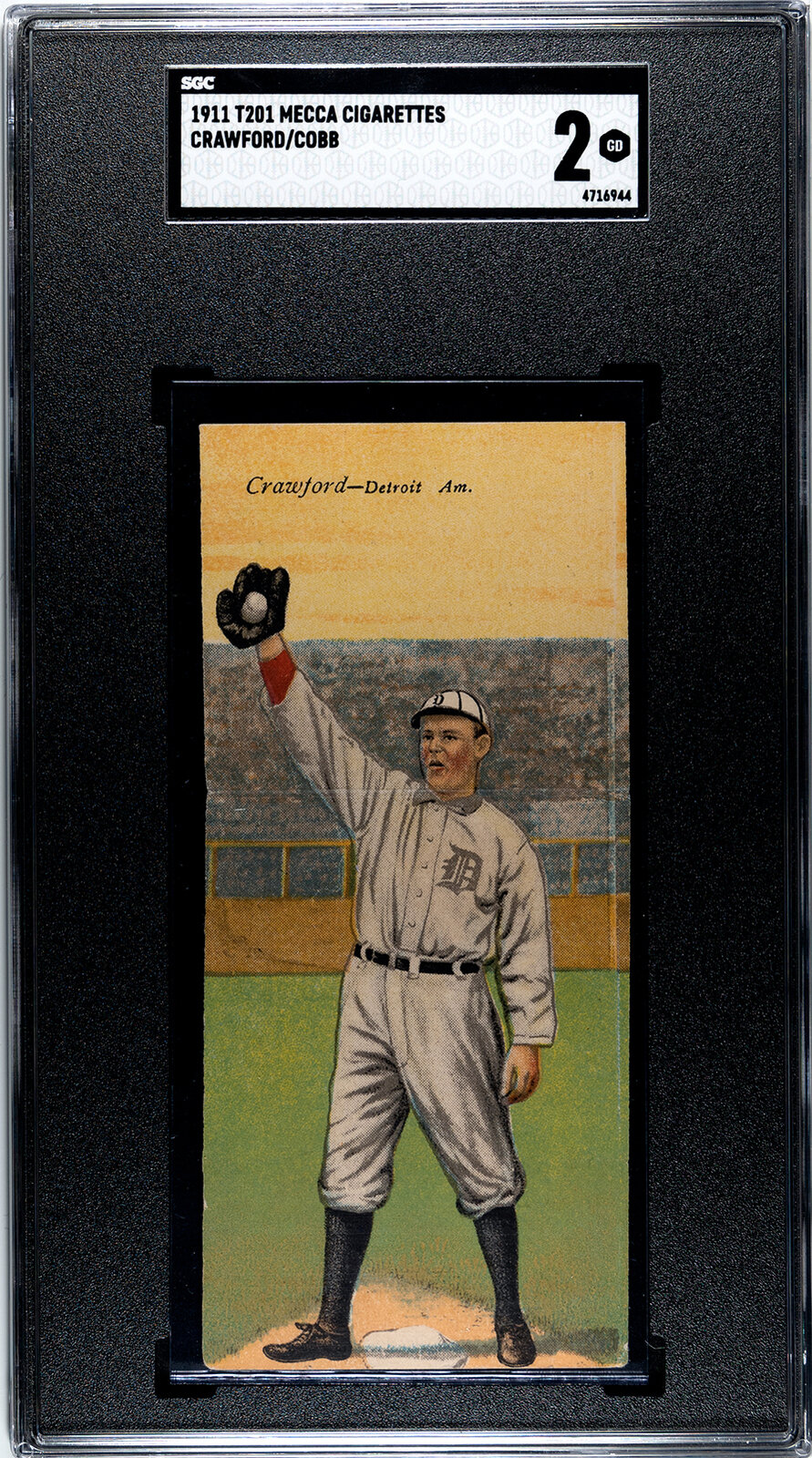 Appraisal: A Mecca Cigarettes T Ty Cobb Crawford Double Folder Baseball