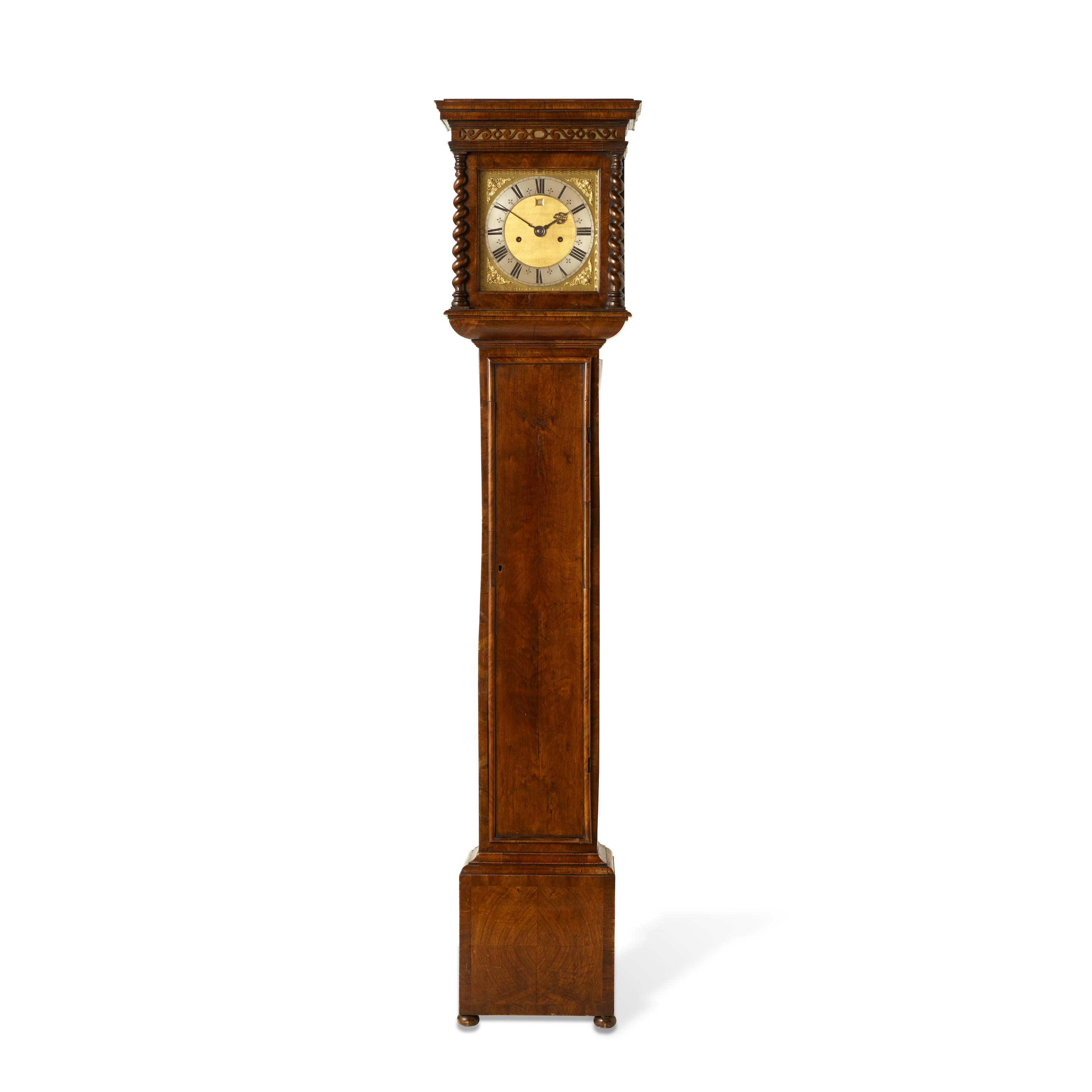 Appraisal: A LATE TH CENTURY WALNUT LONGCASE CLOCK Joseph Knibb Londini