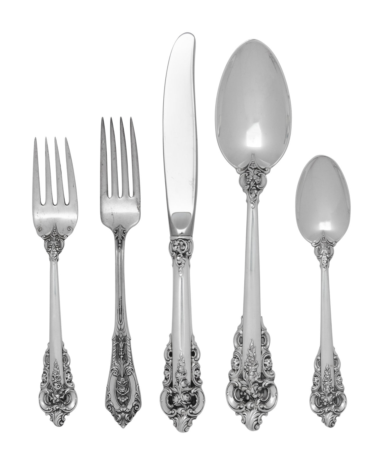 Appraisal: A Wallace Grand Baroque Silver Flatware Service th Century comprising