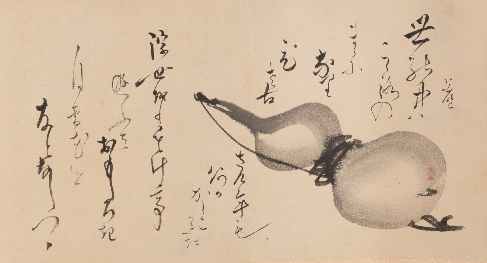 Appraisal: Nanzan Koryo Japanese - Gourd ink on paper hanging scroll