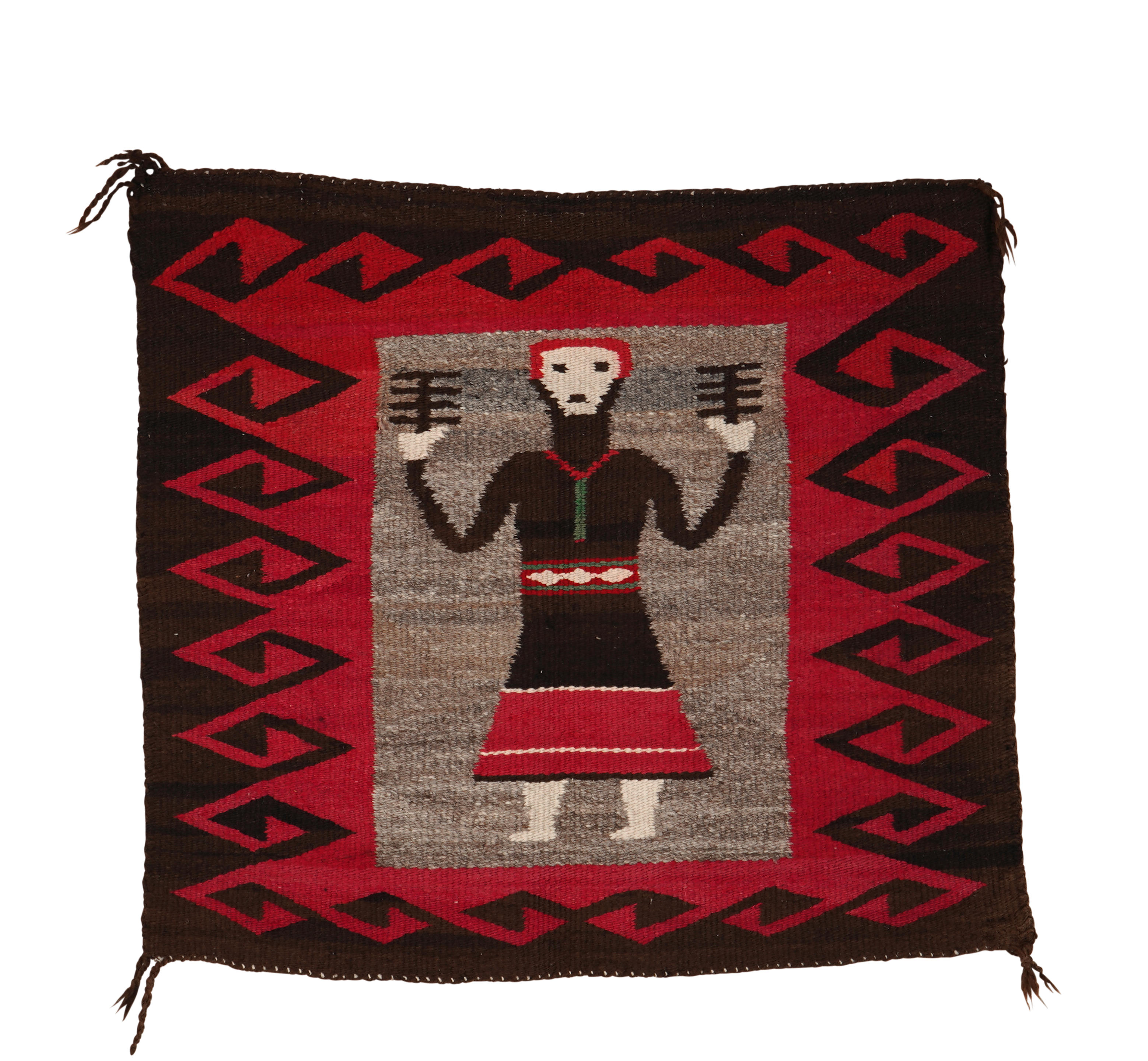 Appraisal: A SMALL YEIBICHAI SADDLE BLANKET Circa - the weaving centering