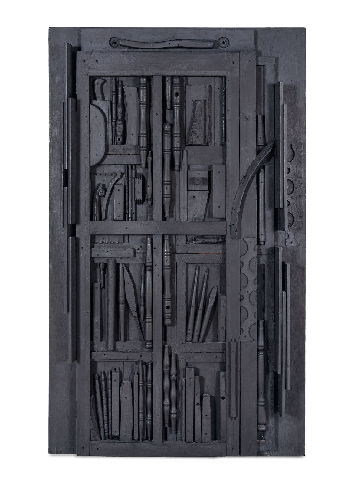 Appraisal: Louise Nevelson American - Untitled c - black painted wood