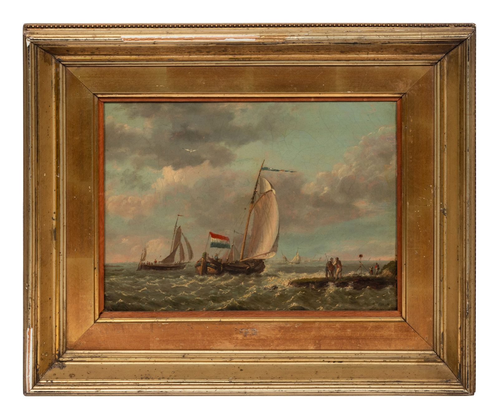 Appraisal: Abraham Hulk I British - Ships at Sea oil on