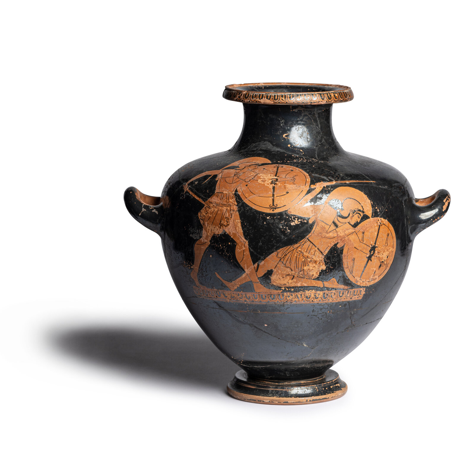 Appraisal: An Attic Red-Figured Kalpis with two Fighting Hoplites Circa th