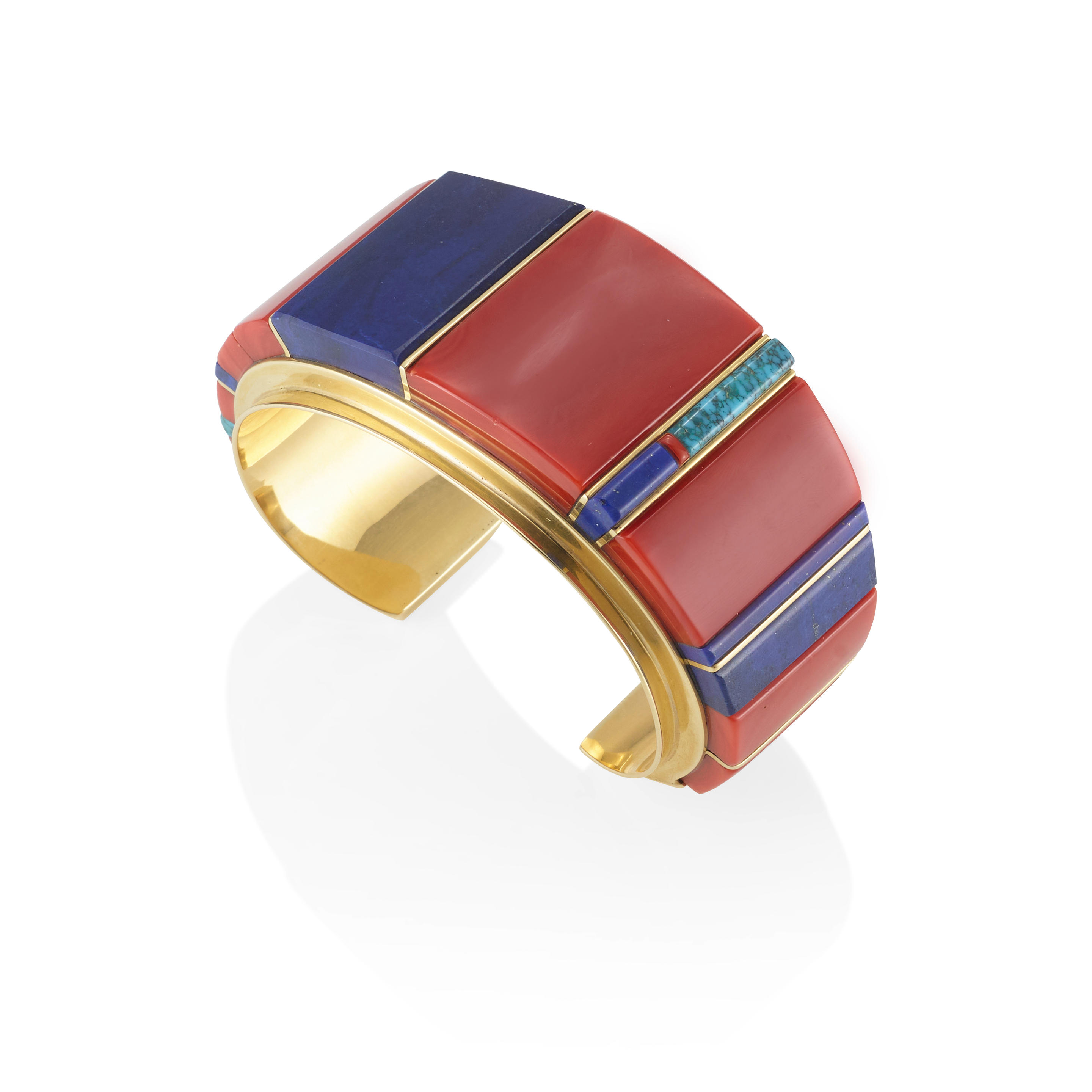 Appraisal: CHARLES LOLOMA Hopi - an k gold cuff bracelet of