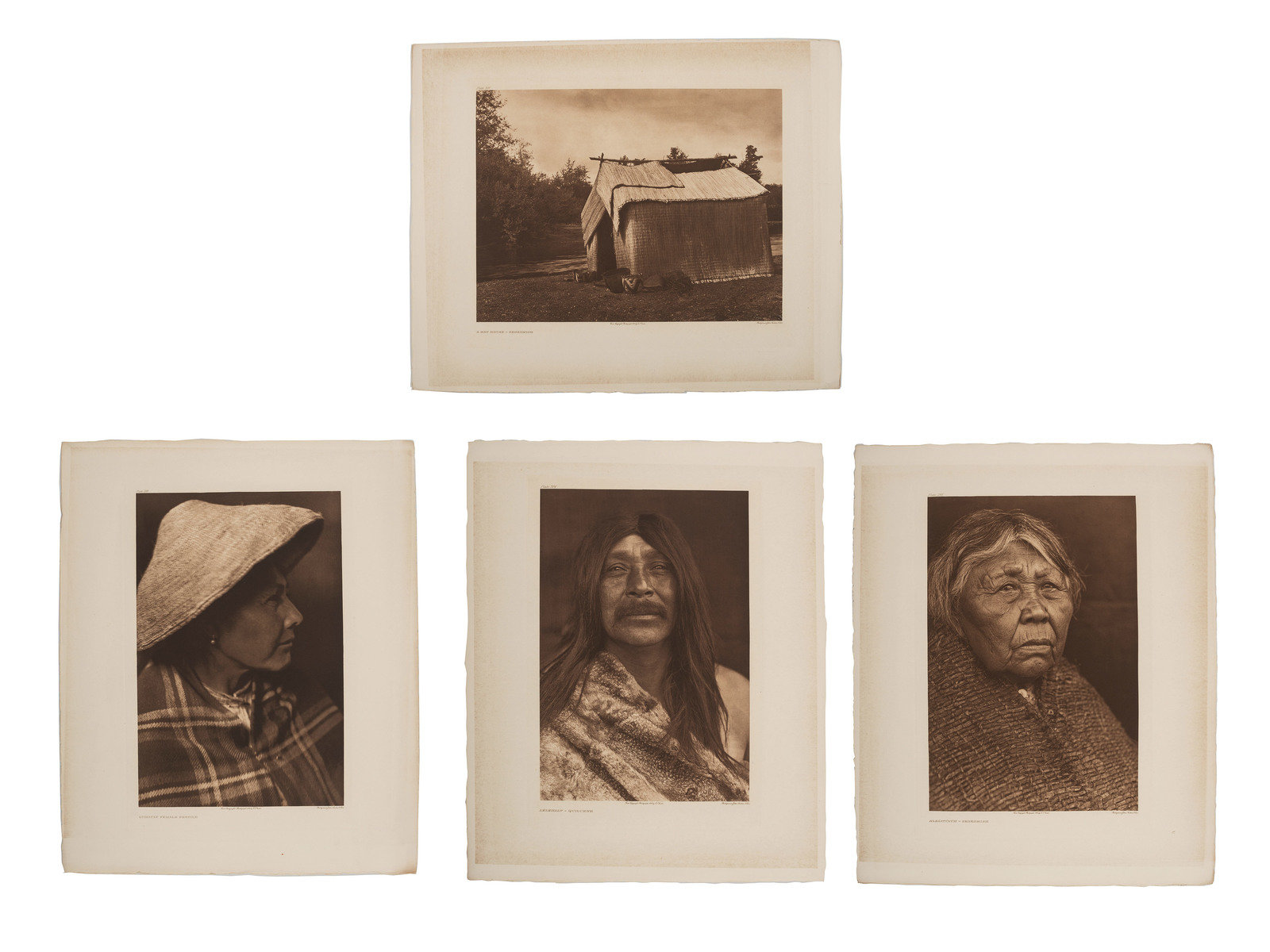 Appraisal: Edward Curtis American - Four works A Mat House -