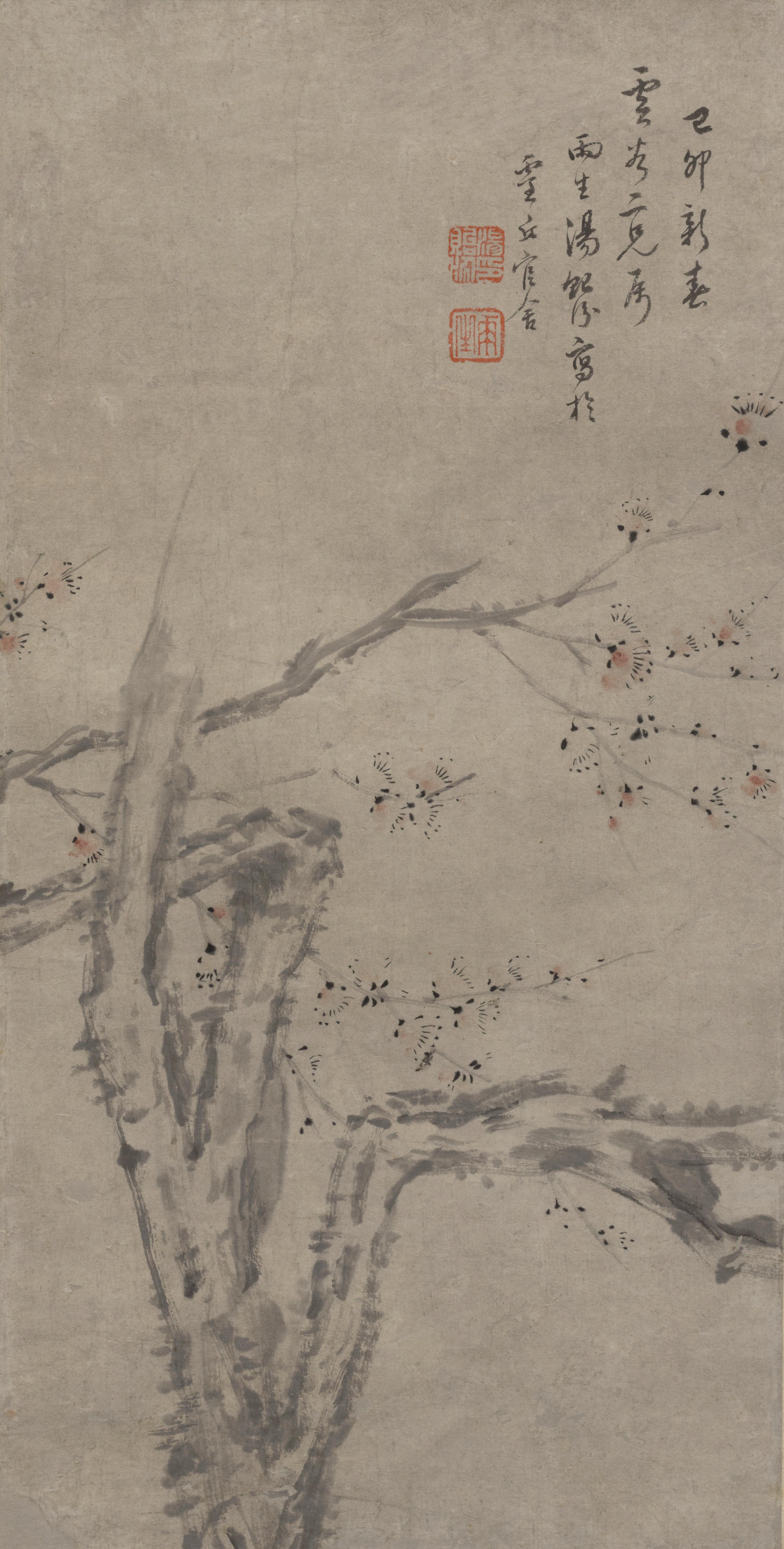 Appraisal: TANG YIFEN - Plum Hanging scroll ink and light color