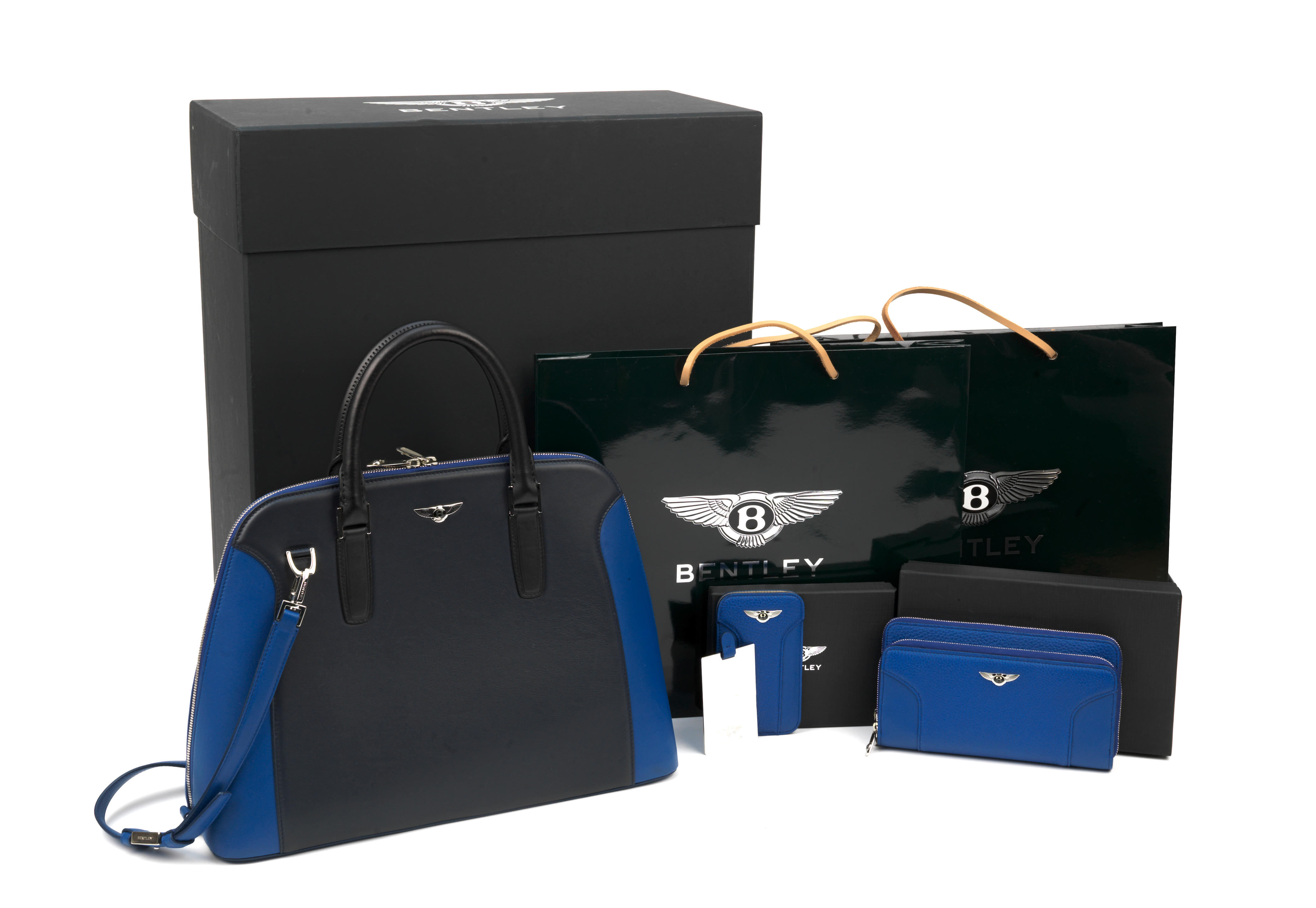 Appraisal: A BENTLEY CONTINENTAL LIMITED EDITION LADY'S LEATHER HANDBAG AND ACCESSORIES