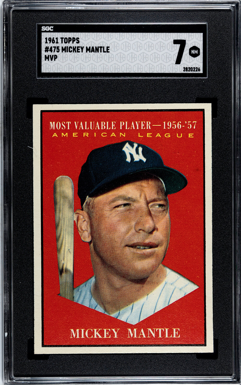 Appraisal: A Topps Mickey Mantle MVP Baseball Card No SGC NRMT