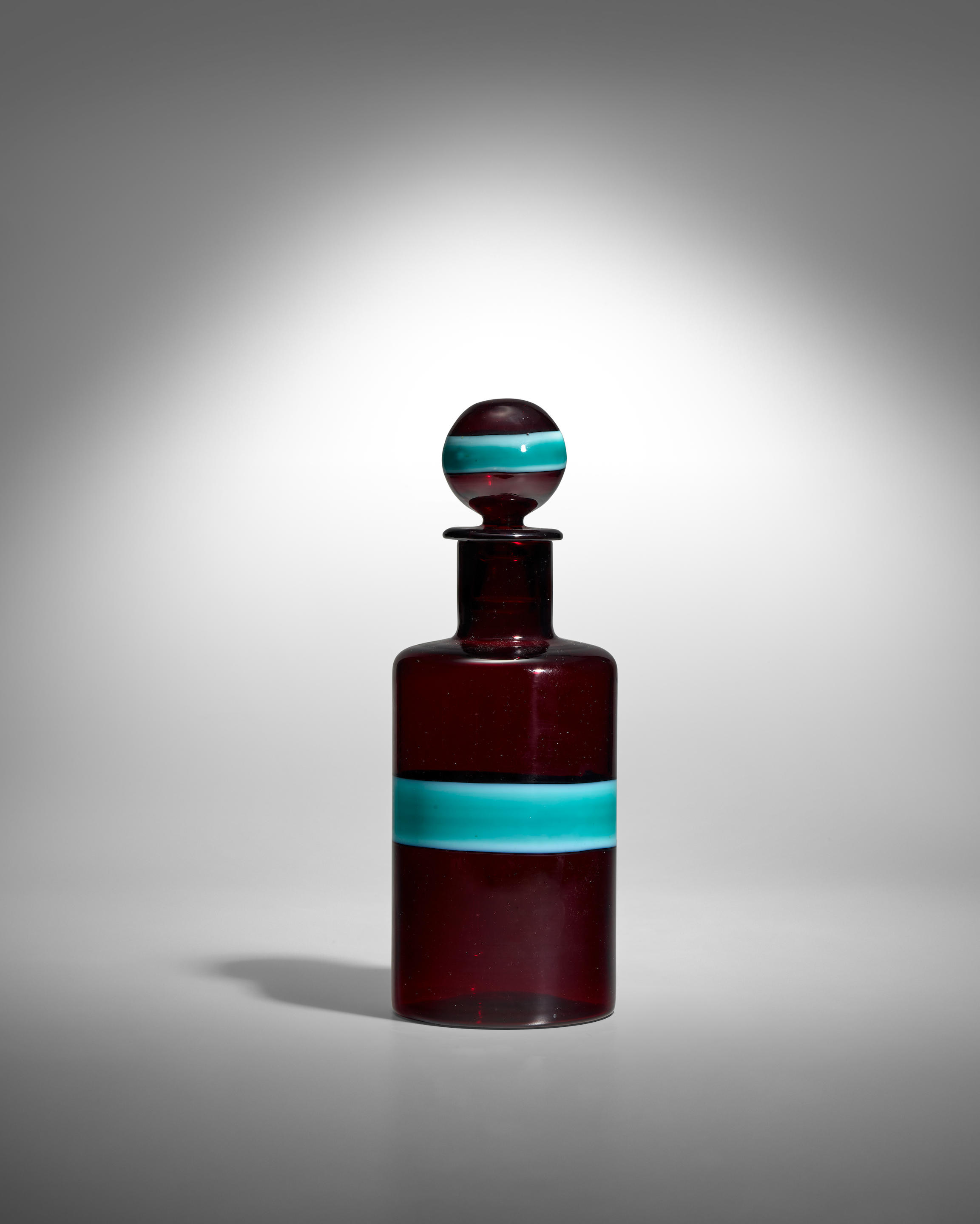 Appraisal: FULVIO BIANCONI - Fasce Orizzontali Bottle and Stopper circa for