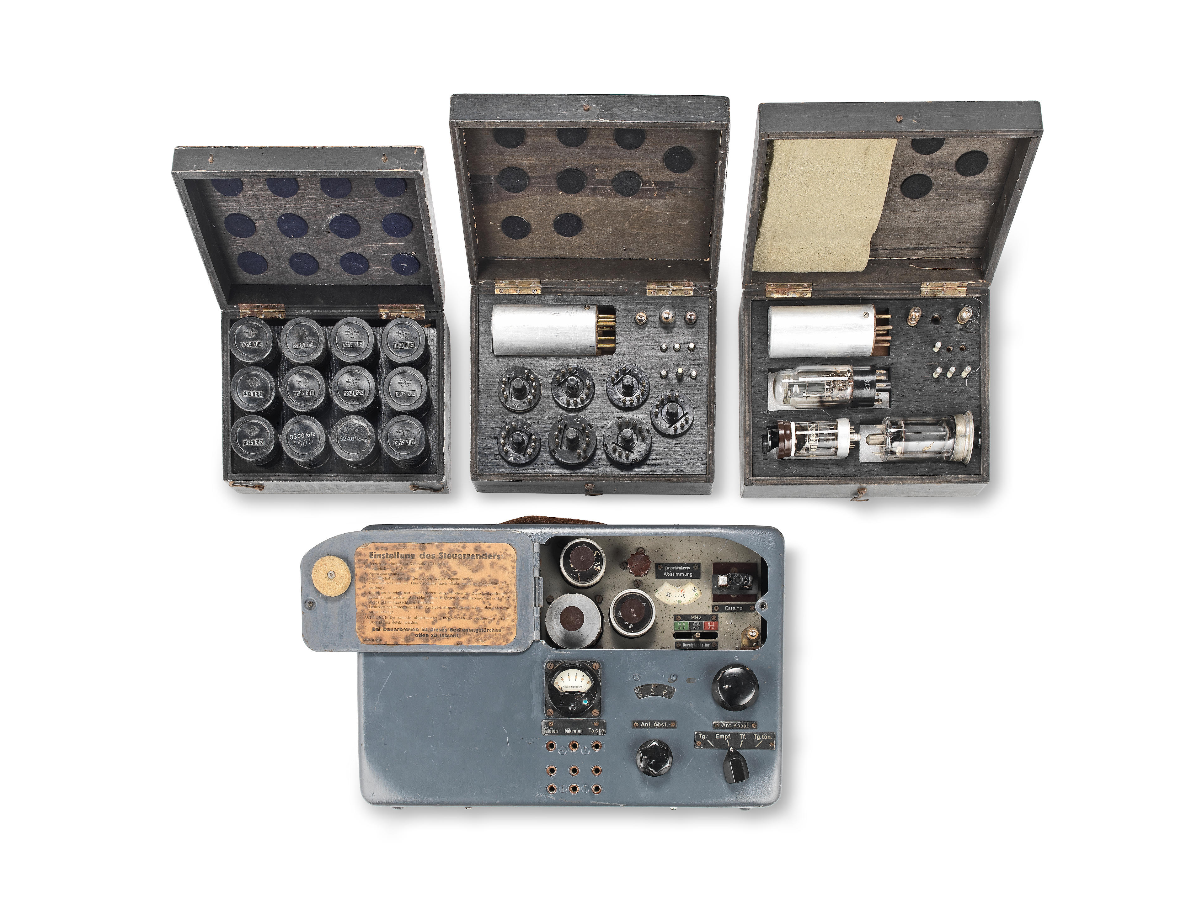 Appraisal: A RS M PORTABLE SHORT-WAVE TRANSMITTER AUSTRIAN CIRCA Radione maker's