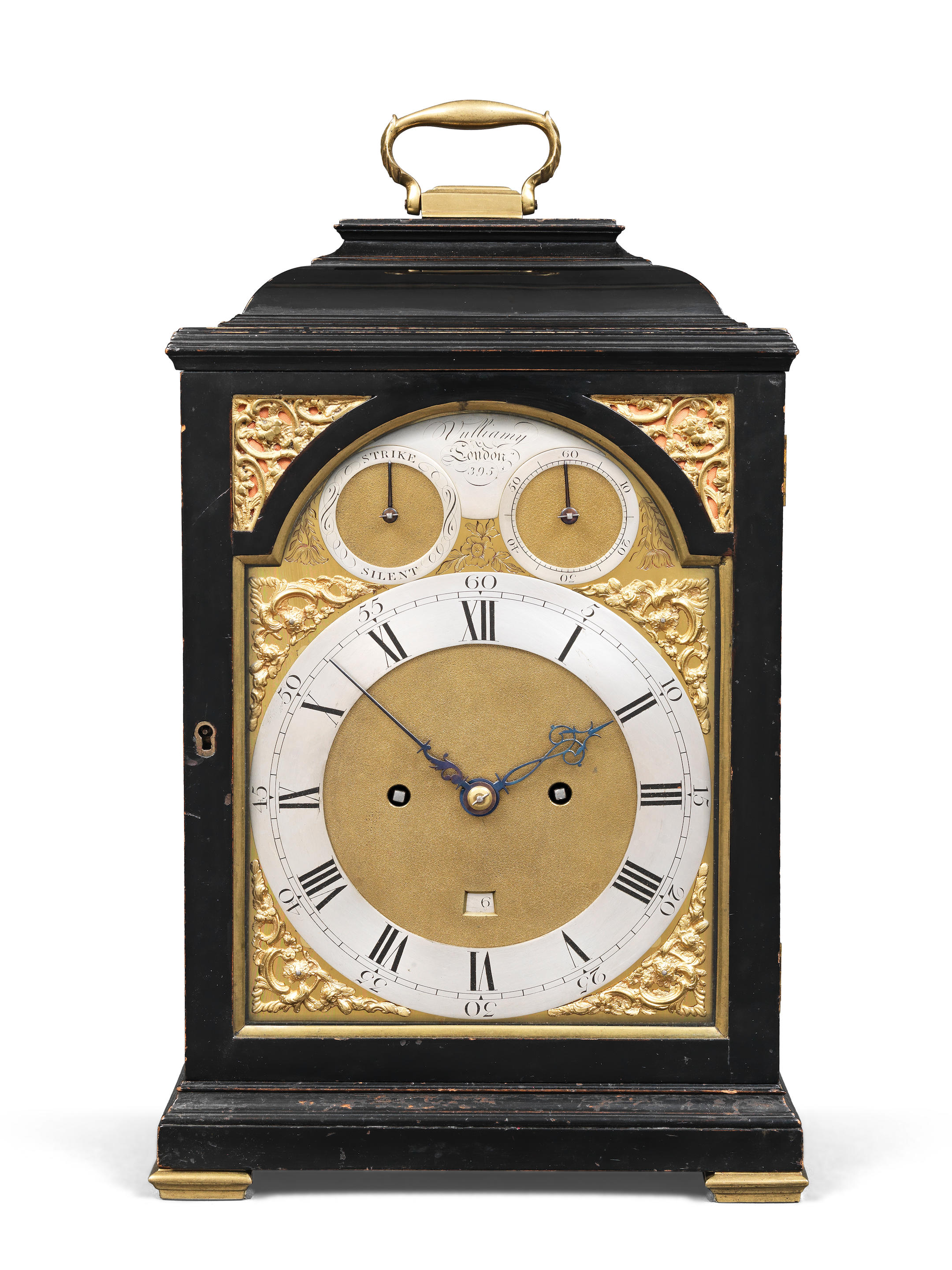 Appraisal: A GOOD LATE TH CENTURY EBONISED TABLE CLOCK WITH DEADBEAT