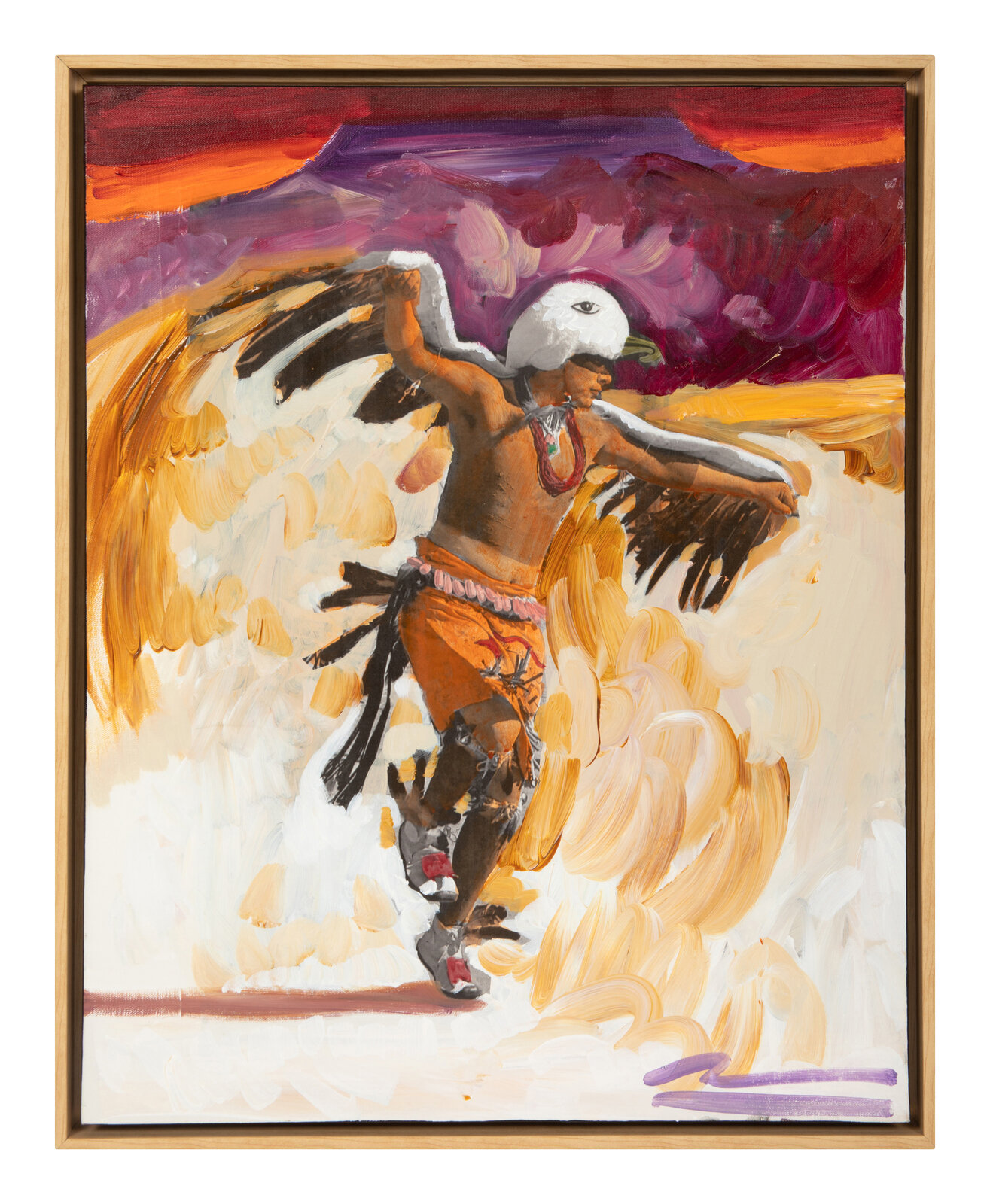 Appraisal: Mateo Romero Cochiti b Eagle Dancer mixed media on canvas