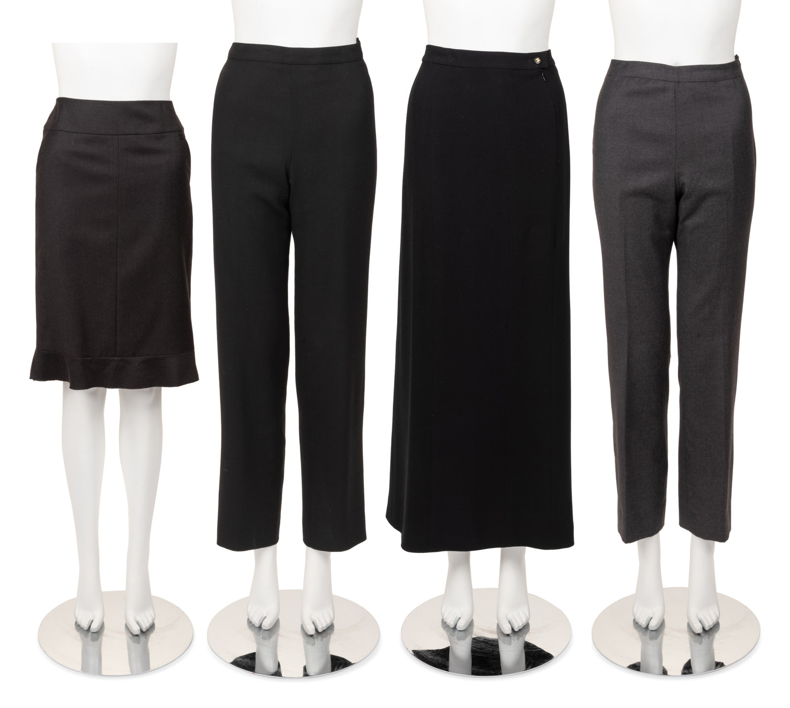 Appraisal: Four Chanel Bottom Separates Two Pants and Two Skirts -