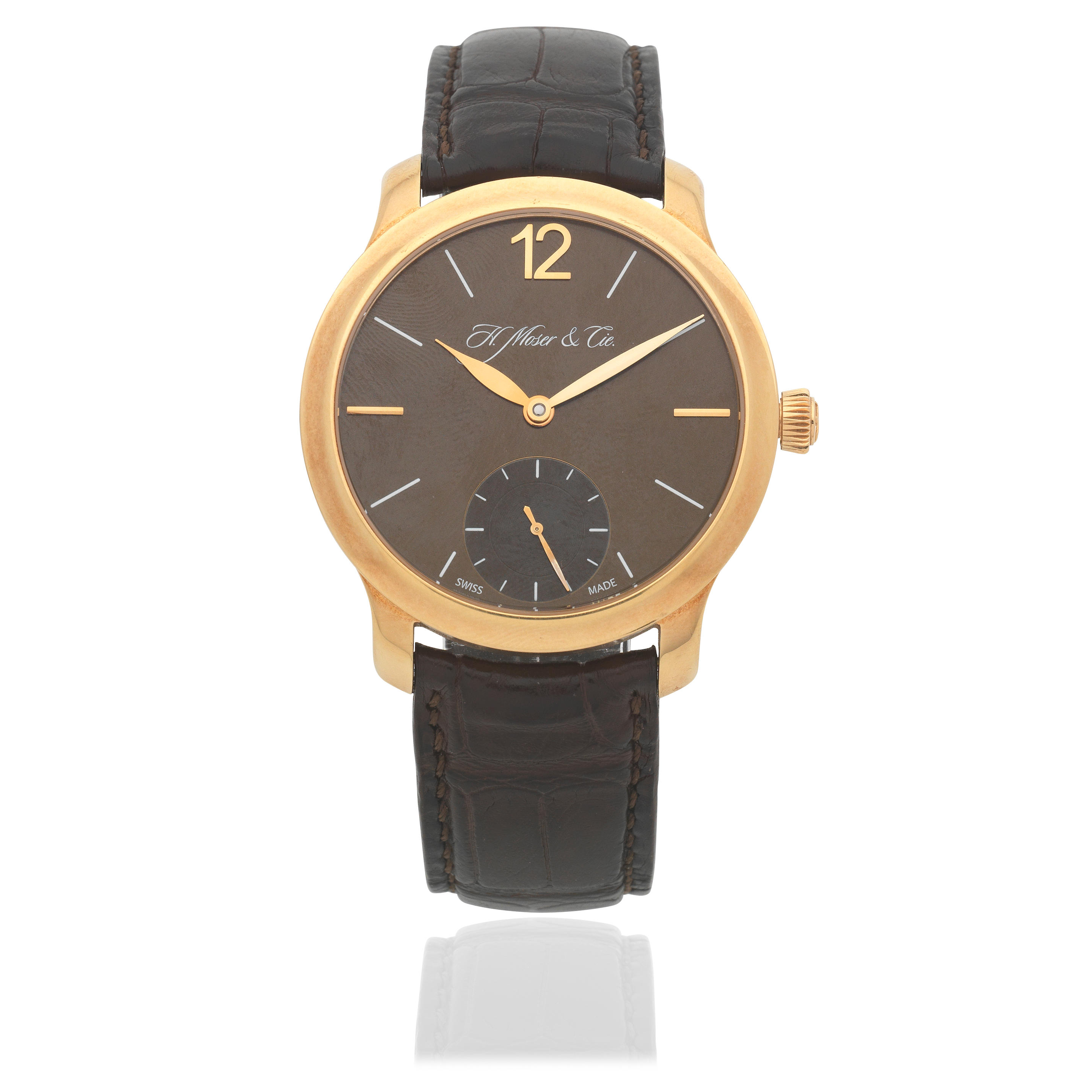 Appraisal: H MOSER CIE AN K GOLD MANUAL WIND WRISTWATCH Date