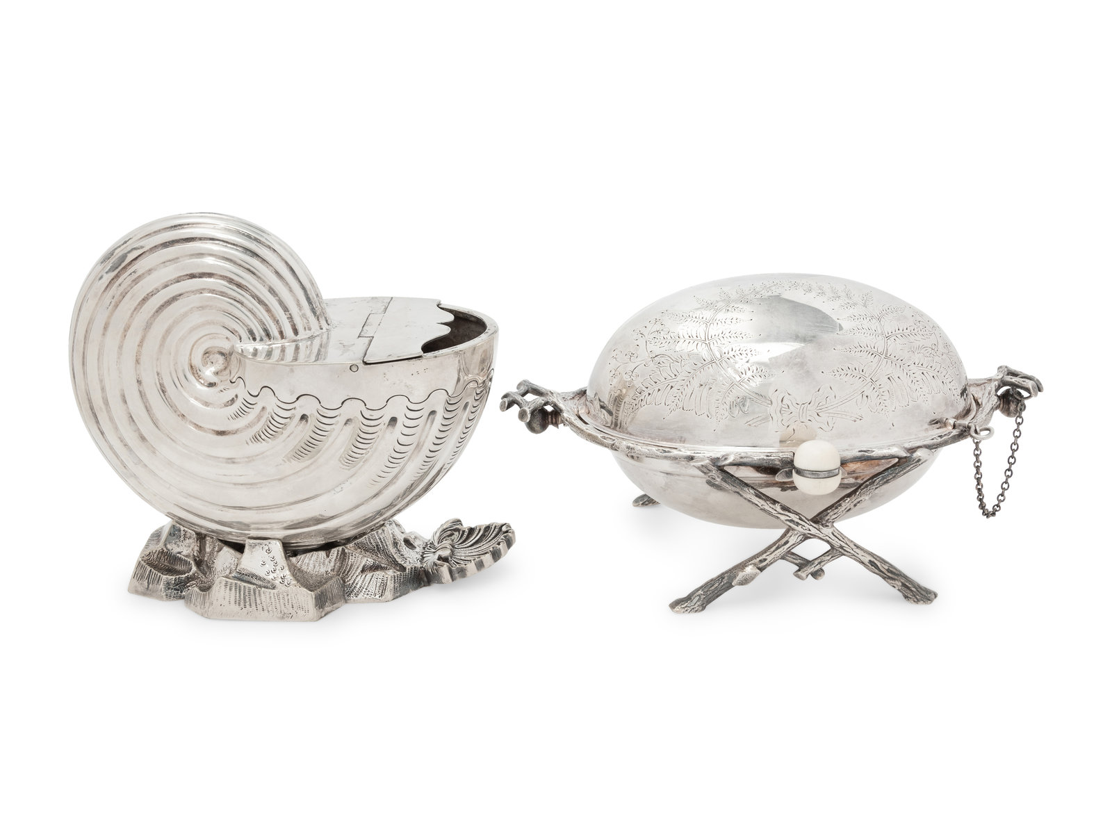 Appraisal: A Pair of English Silver-Plate Table Articles Late th Early