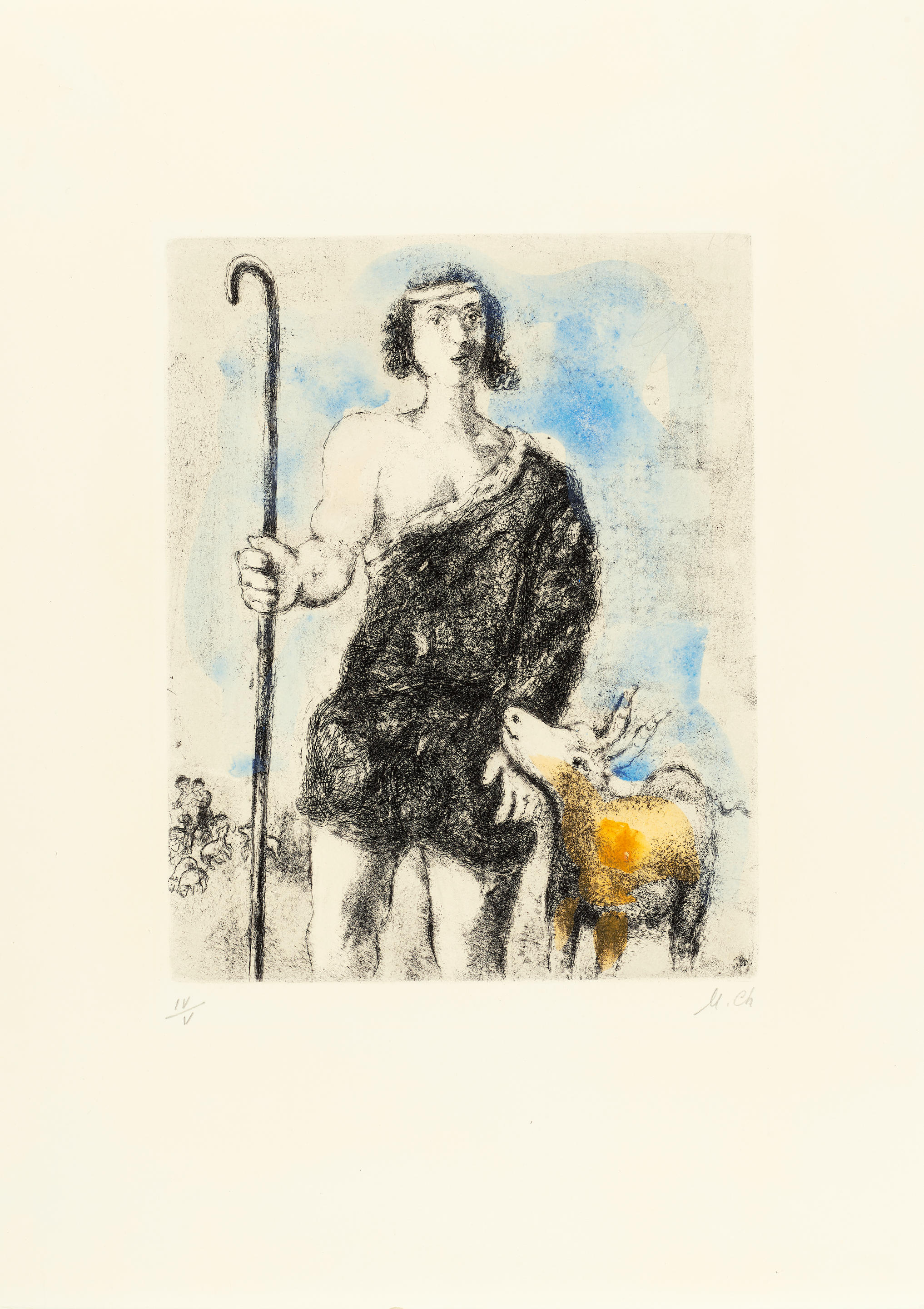 Appraisal: MARC CHAGALL - Joseph berger Shepherd Joseph from La Bible